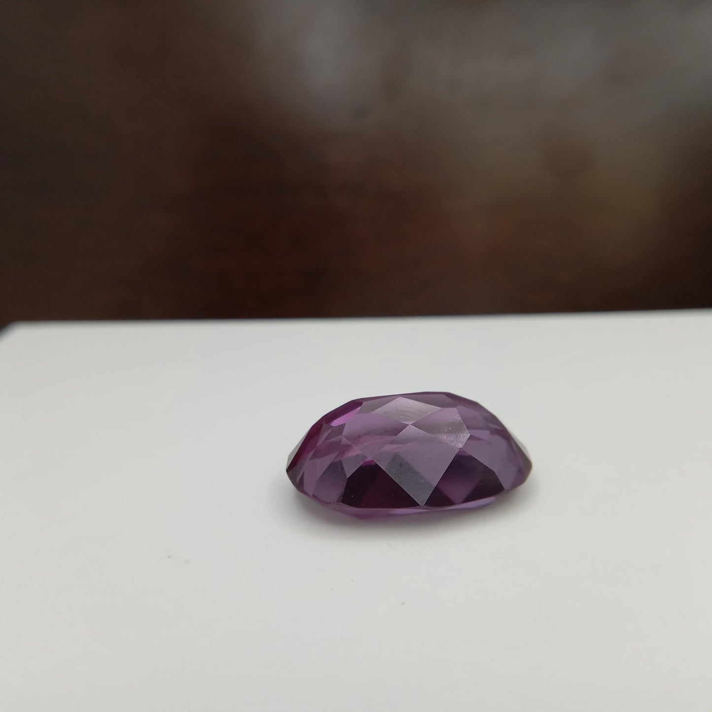 Lab Created Purple Color Change Sapphire Oval Cut 22.89 Carat, Faceted Lab Grown Corundum- Alexandrite Replacement 20.5x14mm