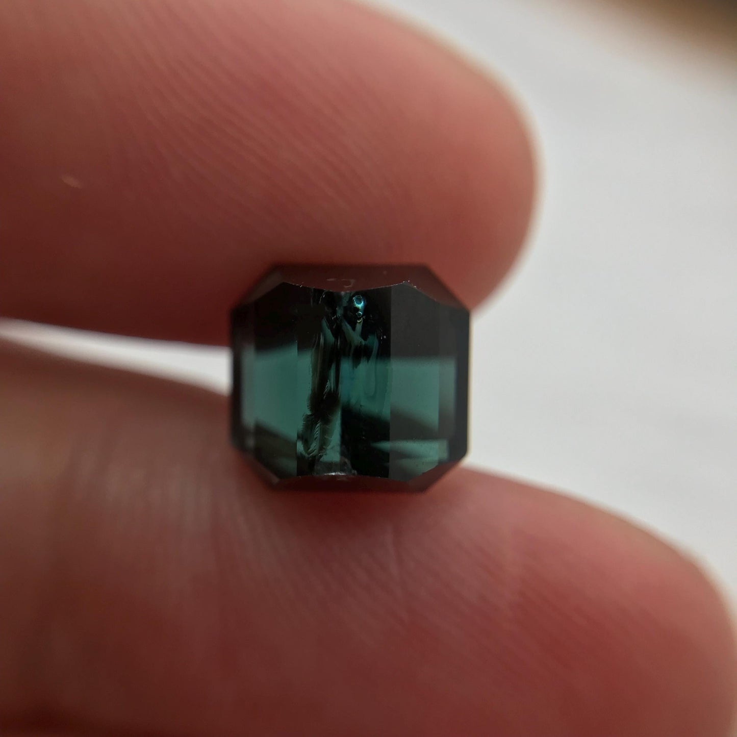Natural Dark Green Tourmaline 4.54 carat, 9.2x8.7mm Octagon Cut, Faceted Loose Gemstone