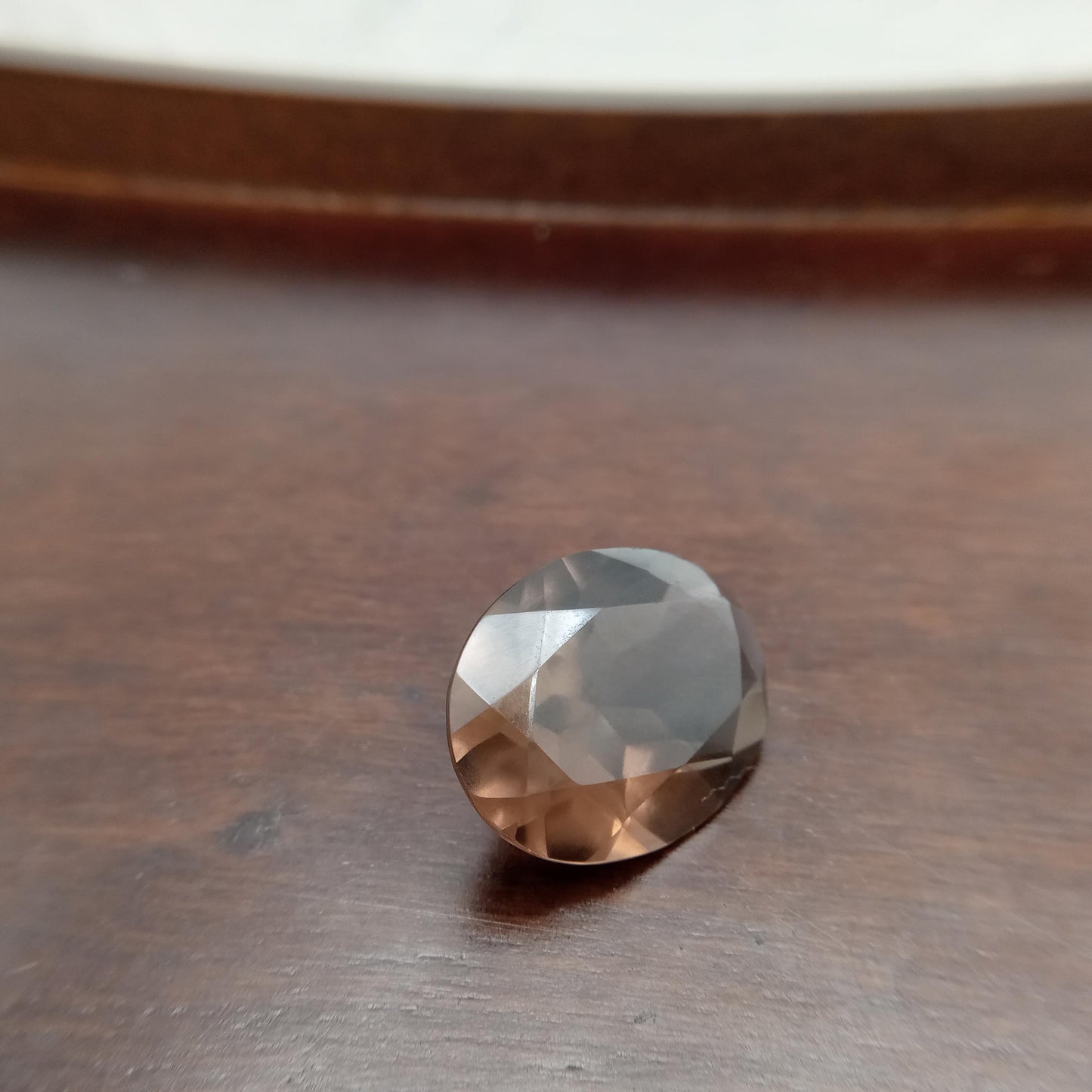 19.9x15mm Smoky Quartz 13.17 carat, Oval, Brown Faceted Loose Gemstone, Recycled Gemstone