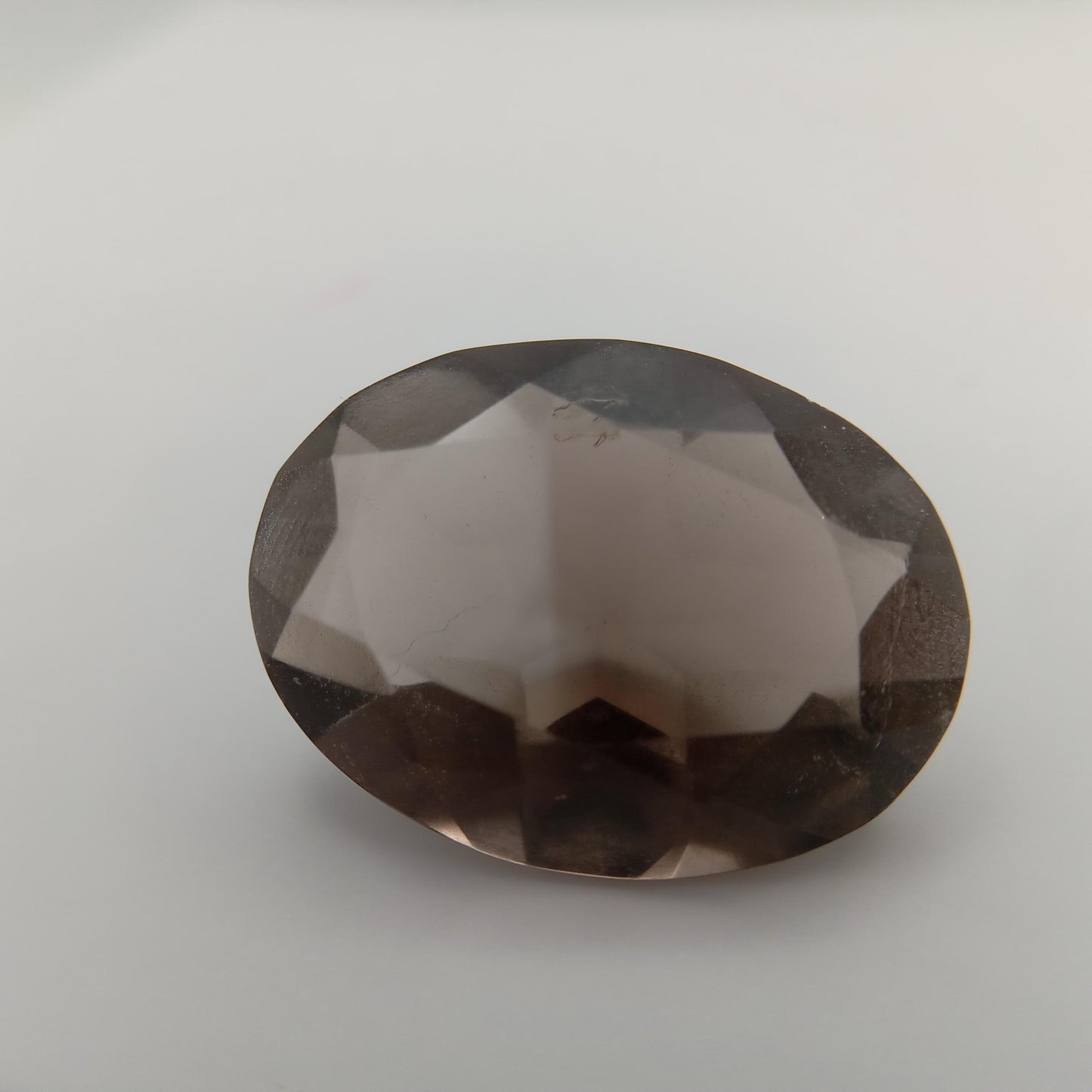 19.9x15mm Smoky Quartz 13.17 carat, Oval, Brown Faceted Loose Gemstone, Recycled Gemstone