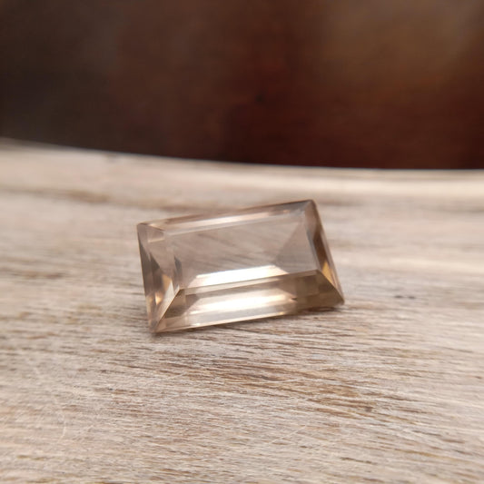30.37 Carat Smoky Quartz 24.5x14.9mm Baguette cut, Faceted Loose Large Brown Gemstone