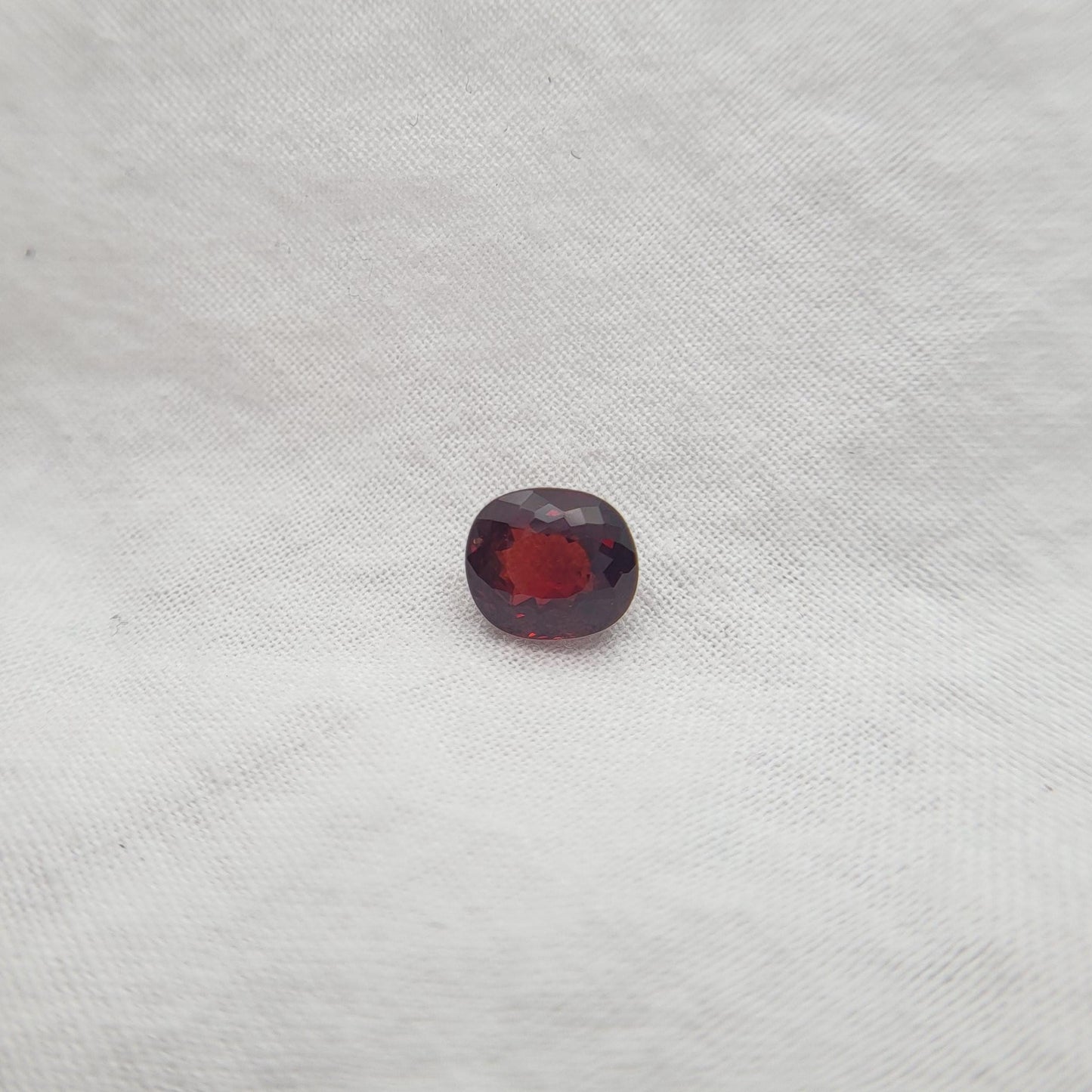 2.19 carat Natural Dark Red Garnet, 8x7mm Red Garnet, Faceted Portuguese Style Cushion Cut Garnet Gem