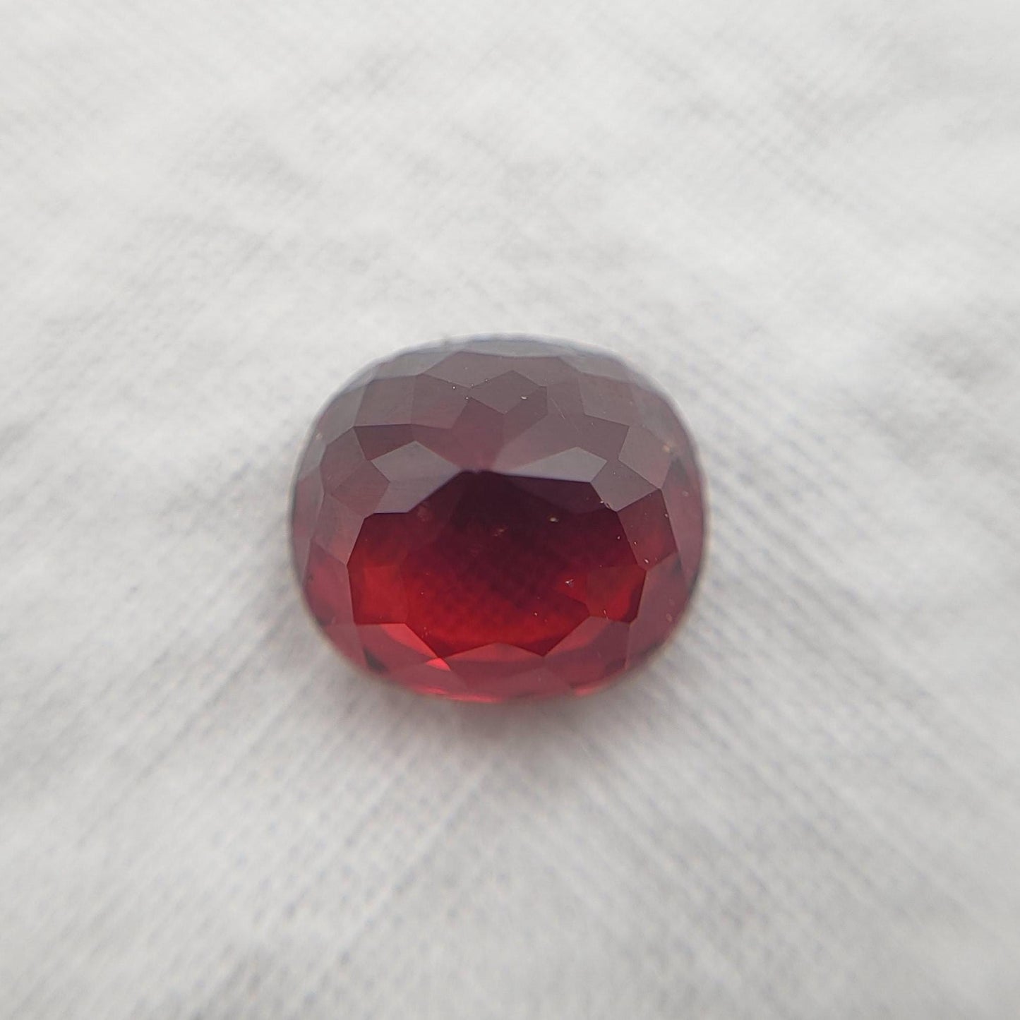 2.19 carat Natural Dark Red Garnet, 8x7mm Red Garnet, Faceted Portuguese Style Cushion Cut Garnet Gem