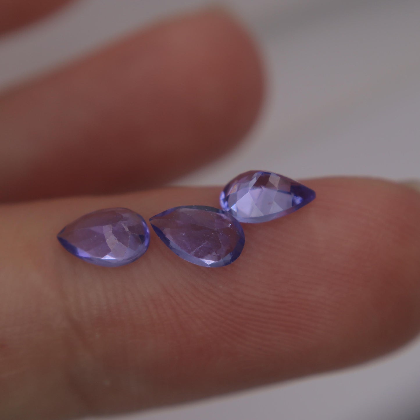One 6x4mm Tanzanite Pear Cut, Faceted Loose Violet Gemstone, Natural Tanzanite, Zoisite