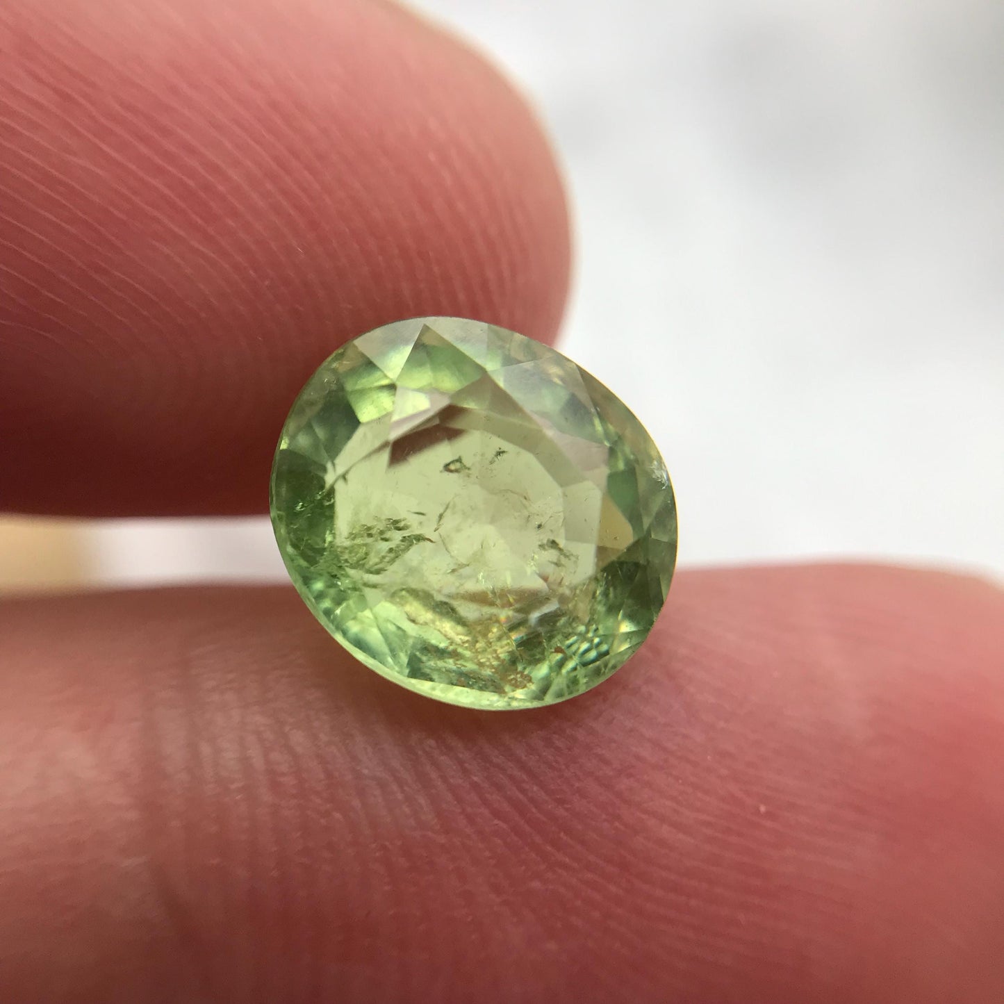 3.57 Carat Natural Green Tourmaline 10x9mm Oval Cut, Faceted Loose Gemstone