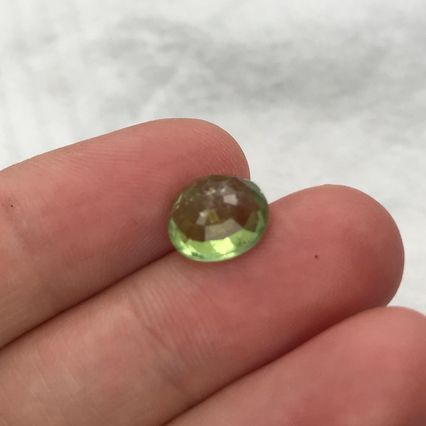 3.57 Carat Natural Green Tourmaline 10x9mm Oval Cut, Faceted Loose Gemstone