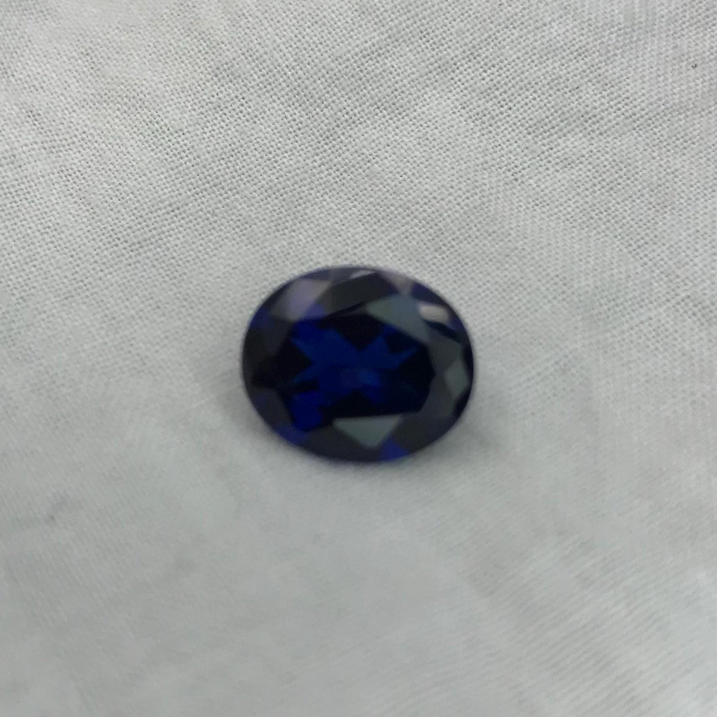 Lab Created Blue Spinel 4.91 Carat Man Made Spinel, 12x10mm Oval cut