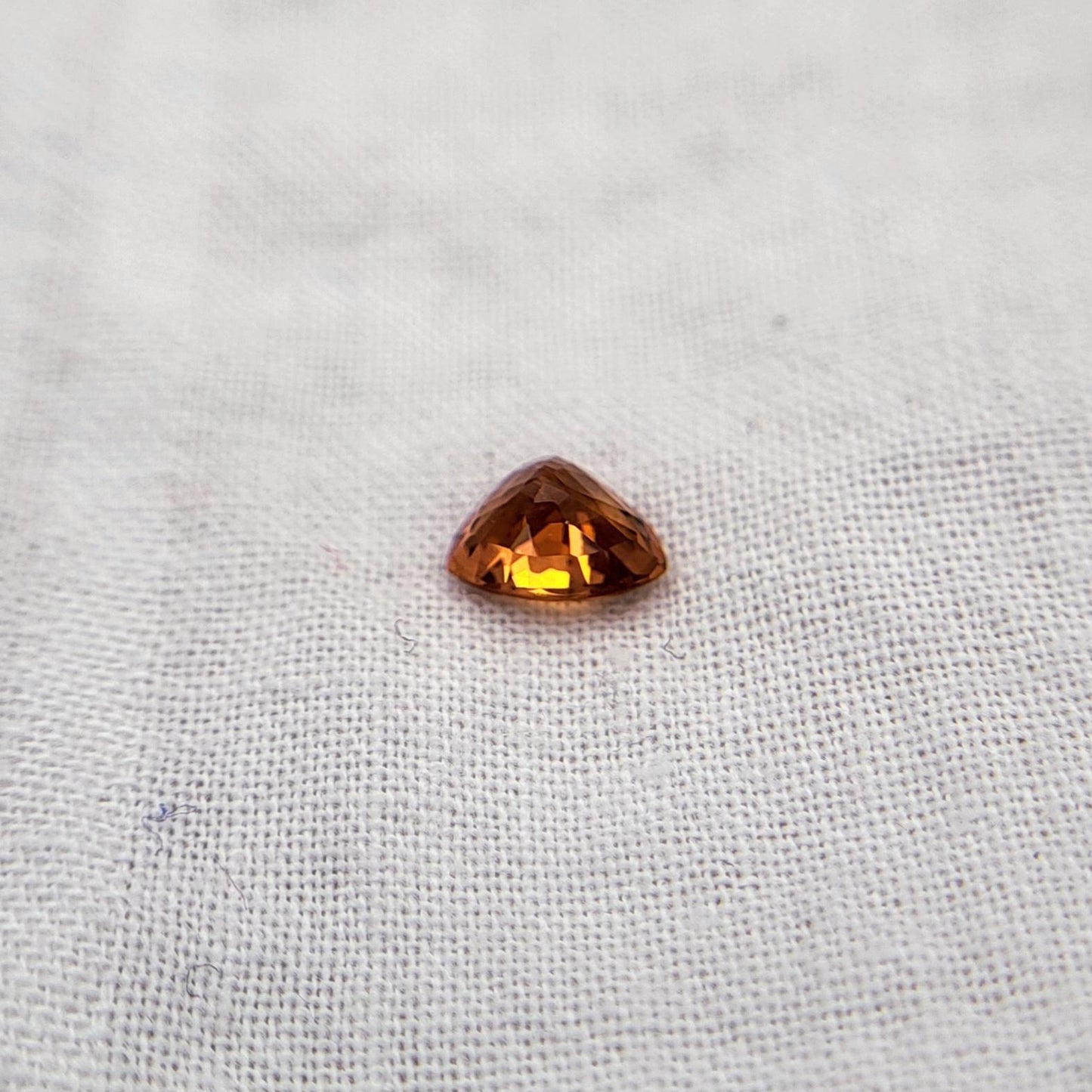 0.82 ct Natural Orange Spessartite Garnet 6.2x4.7mm Squashed Trillion Faceted Gemstone Loose Gem Bright Orange Garnet