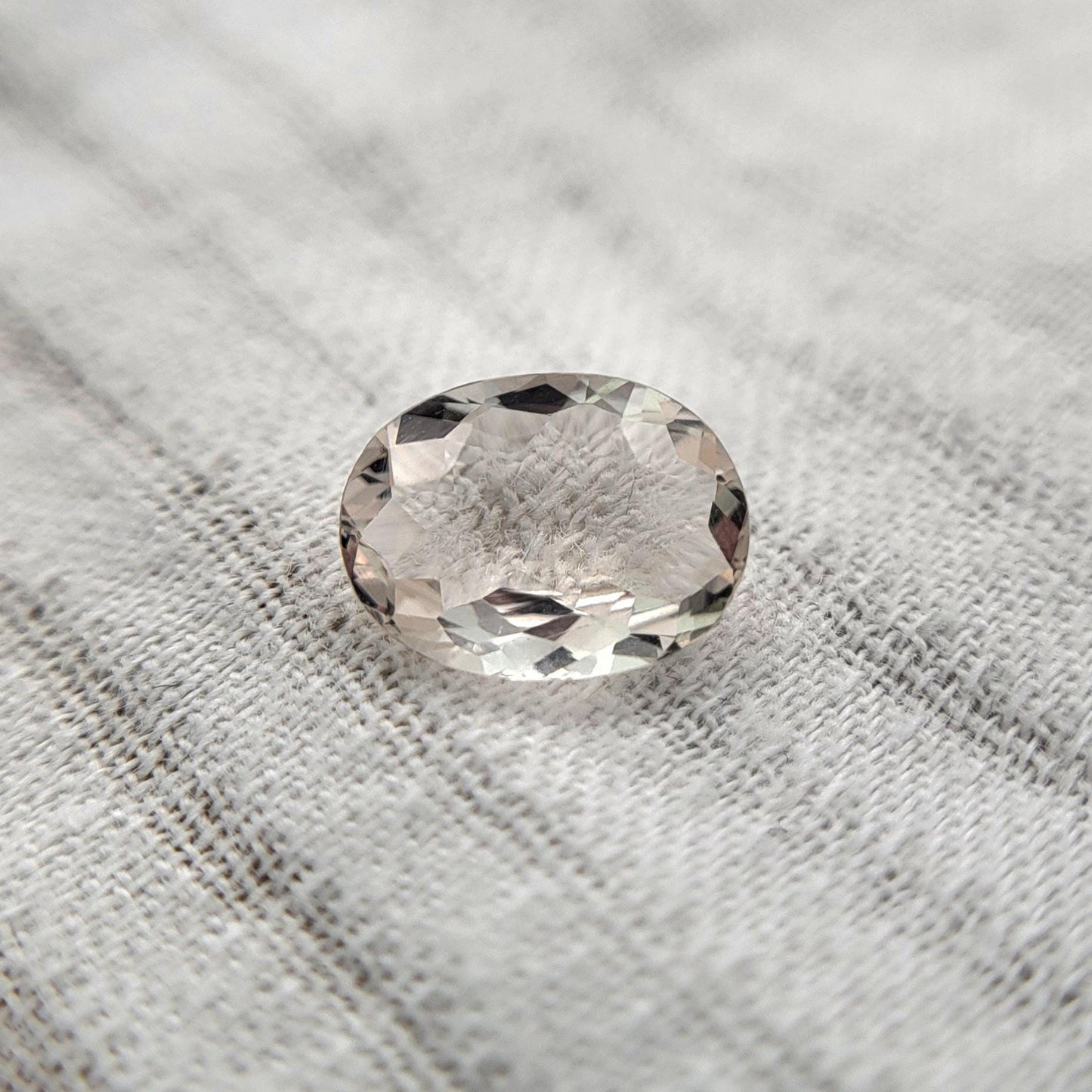 9x7mm Light Pink Morganite 1.22 Carat Oval Cut Morganite, Faceted Loose Beryl