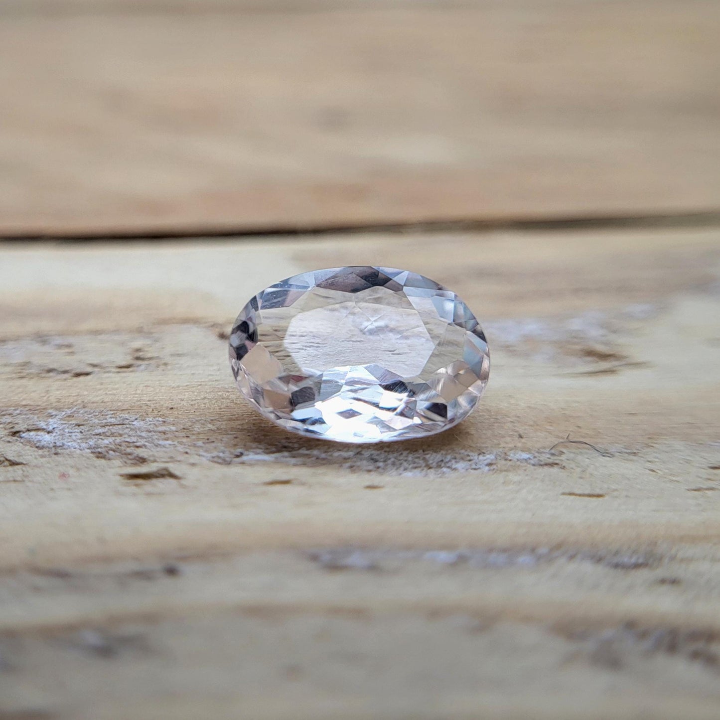 9x7mm Light Pink Morganite 1.22 Carat Oval Cut Morganite, Faceted Loose Beryl