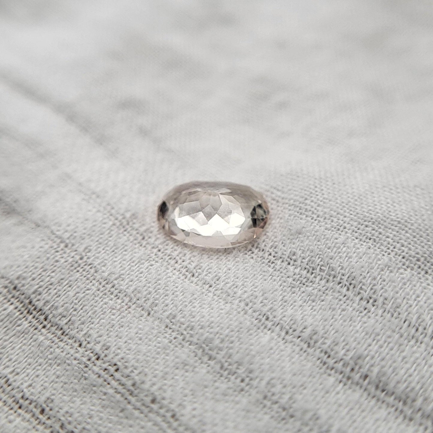 9x7mm Light Pink Morganite 1.22 Carat Oval Cut Morganite, Faceted Loose Beryl