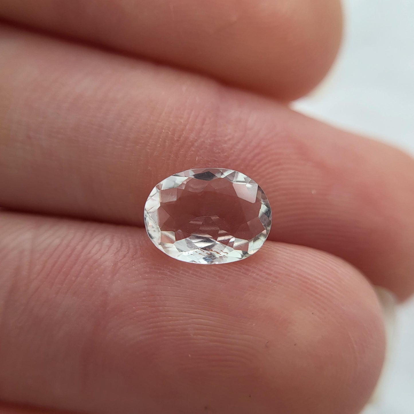 9x7mm Light Pink Morganite 1.22 Carat Oval Cut Morganite, Faceted Loose Beryl