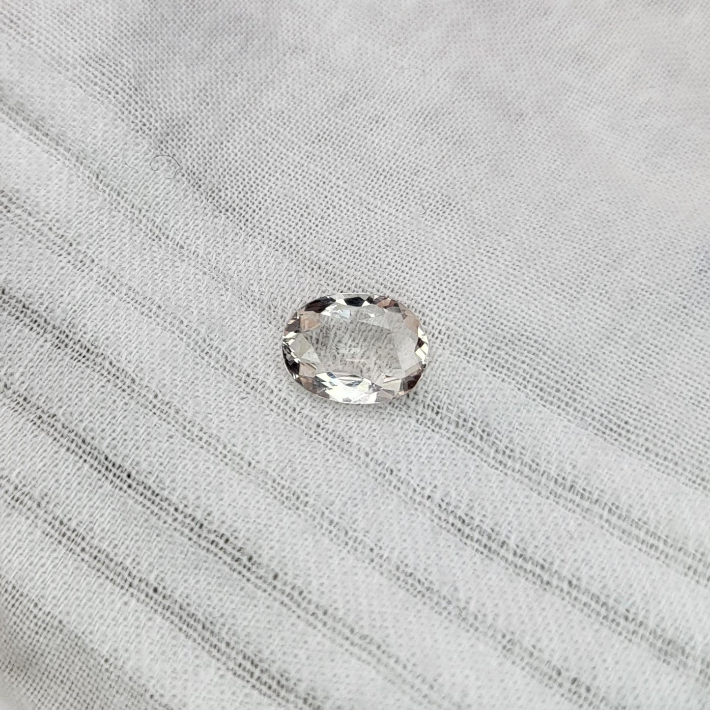 9x7mm Light Pink Morganite 1.22 Carat Oval Cut Morganite, Faceted Loose Beryl