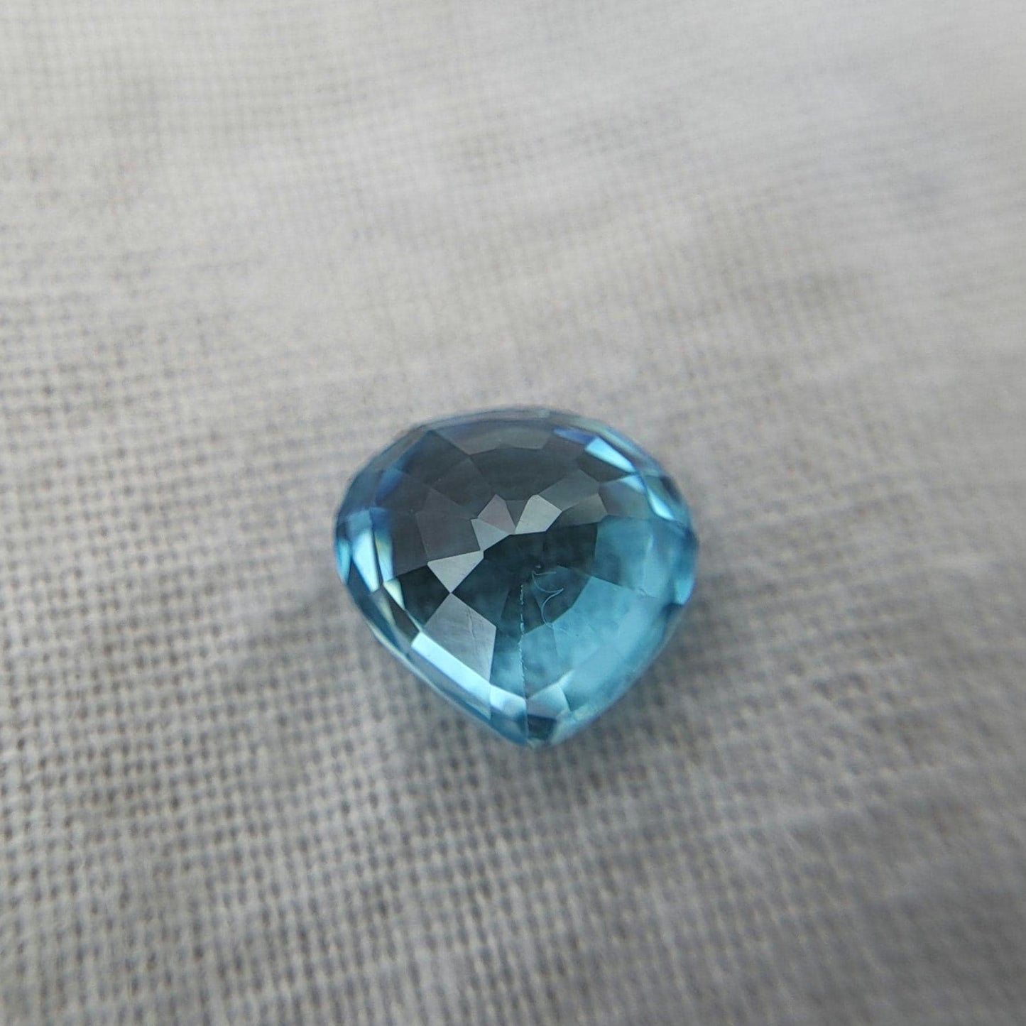 Natural Zircon 1.56 carat 6.7x6.4mm Blue Pear Loose Gemstone, Unmounted Zircon, December Birthstone
