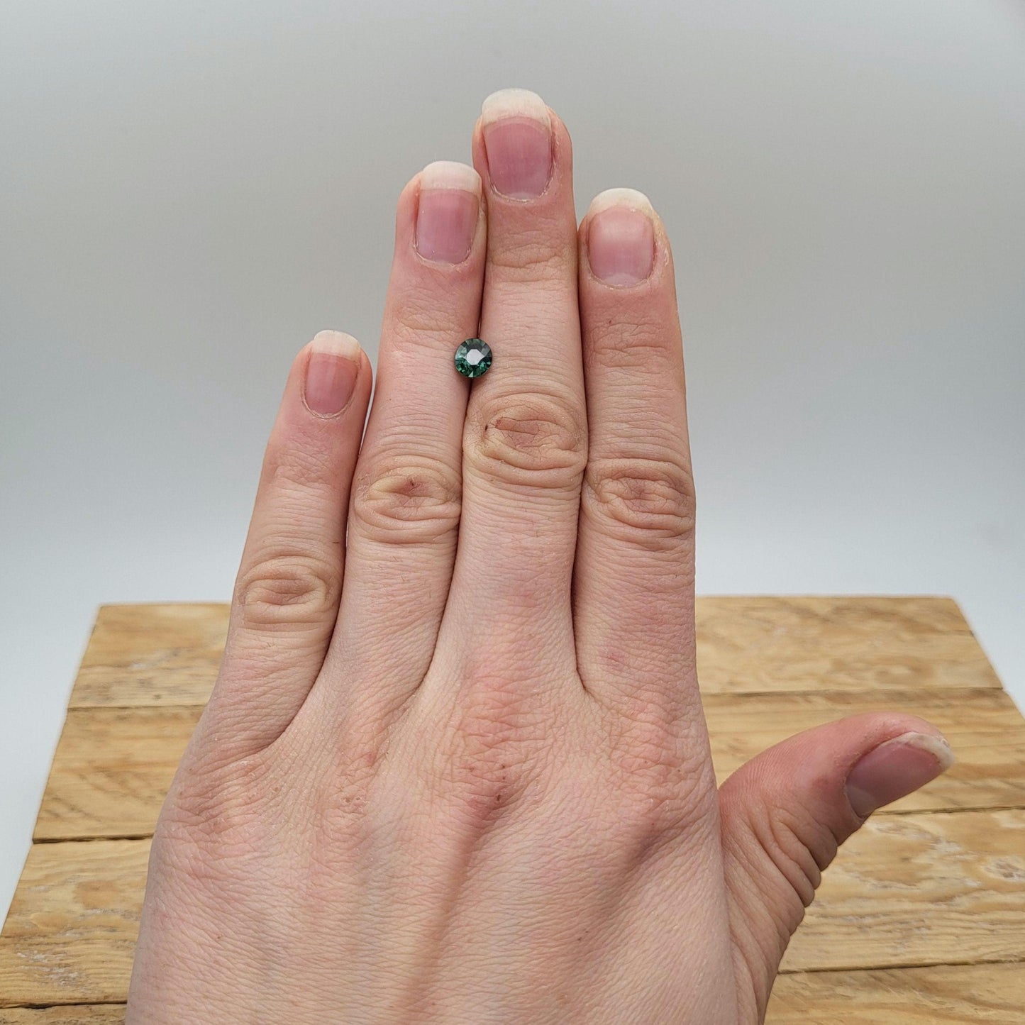 0.81 ct Natural Blue-Green Sapphire 6.2x5.4mm Oval Cut Heated, Faceted Loose Gemstone