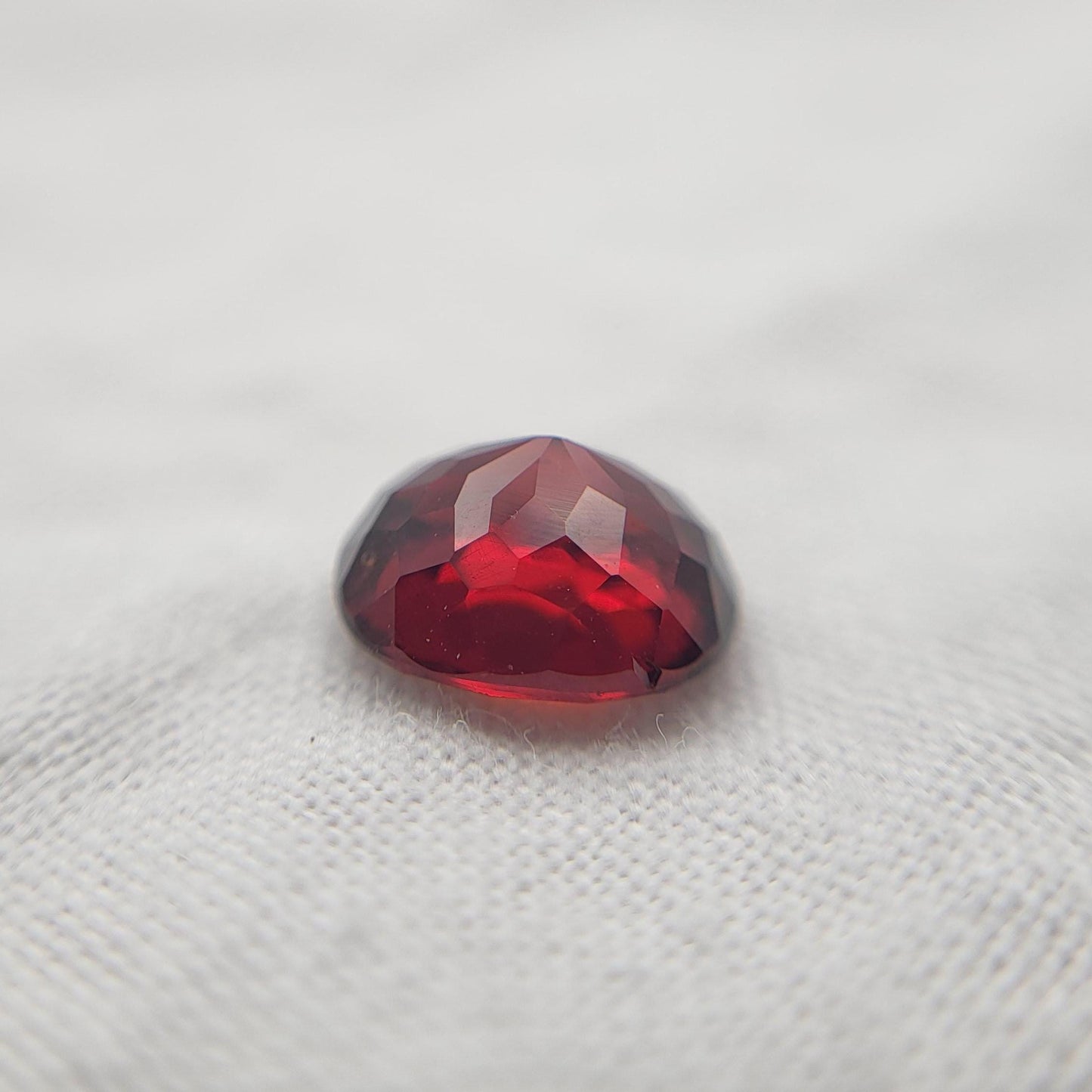 2.19 carat Natural Dark Red Garnet, 8x7mm Red Garnet, Faceted Portuguese Style Cushion Cut Garnet Gem