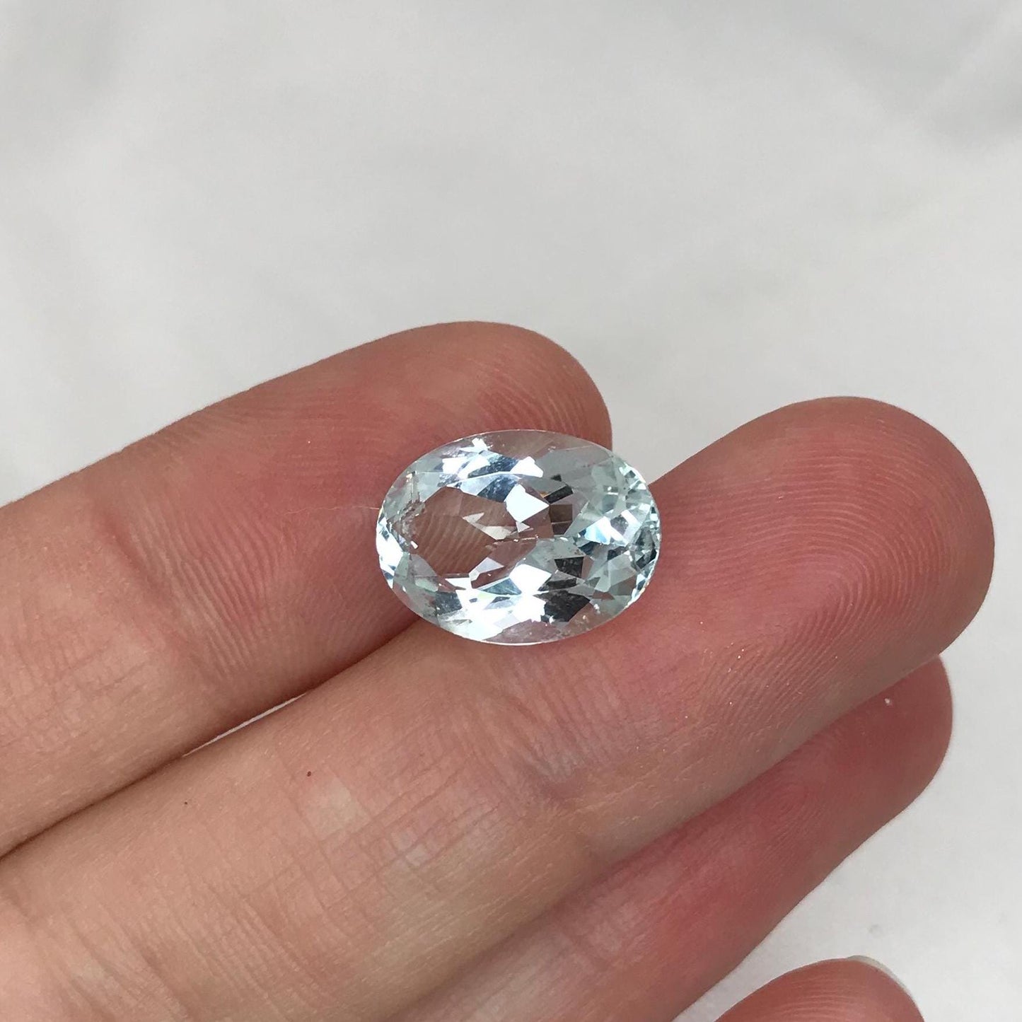 14x10mm Natural Aquamarine 5 carat, Oval Cut, Faceted Loose Gemstone