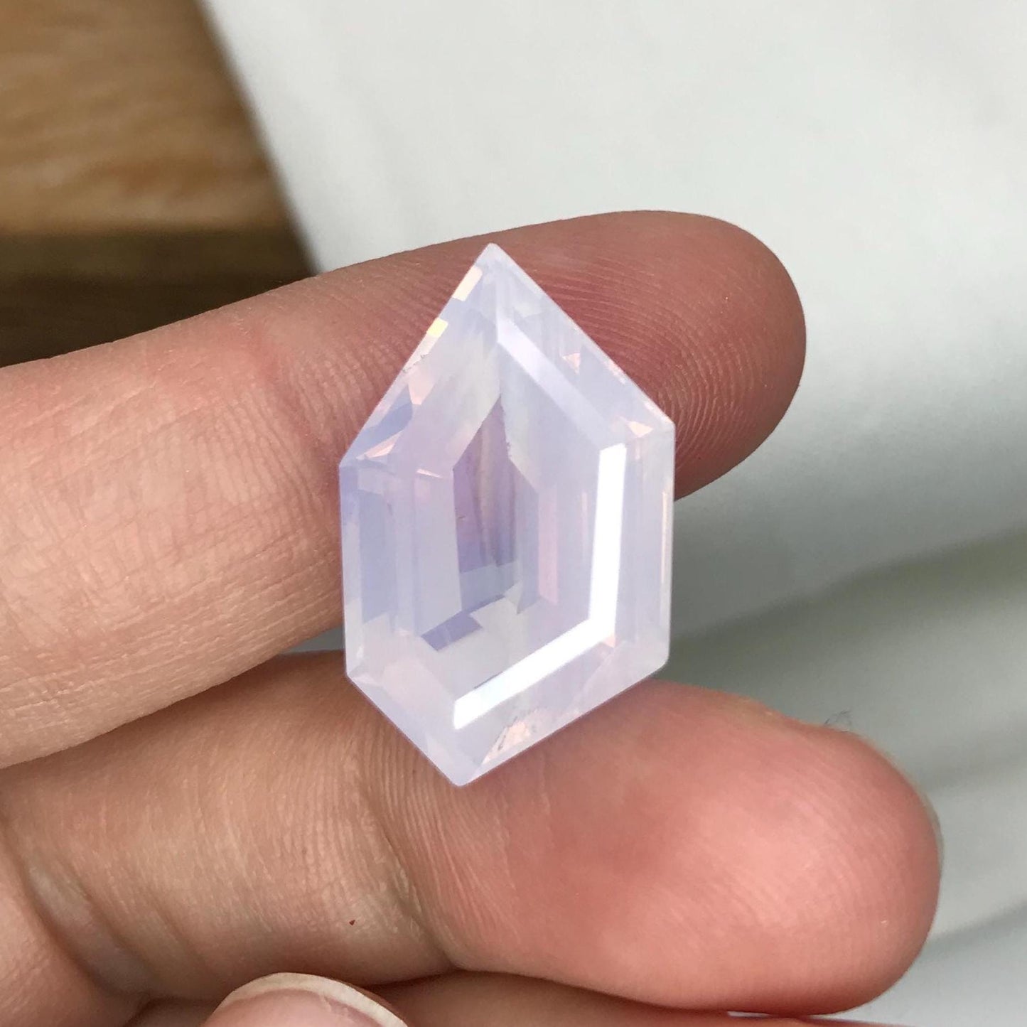 Fancy Cut Lavender Quartz 16 Carat Fancy Cut, 22.5x13.8mm Loose Faceted Gem,