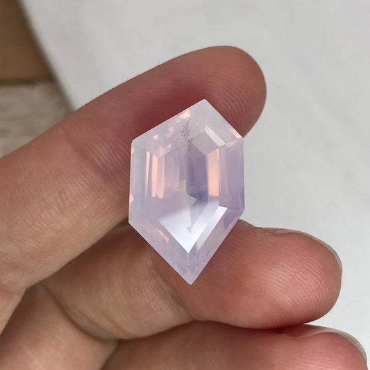 Fancy Cut Lavender Quartz 16 Carat Fancy Cut, 22.5x13.8mm Loose Faceted Gem,