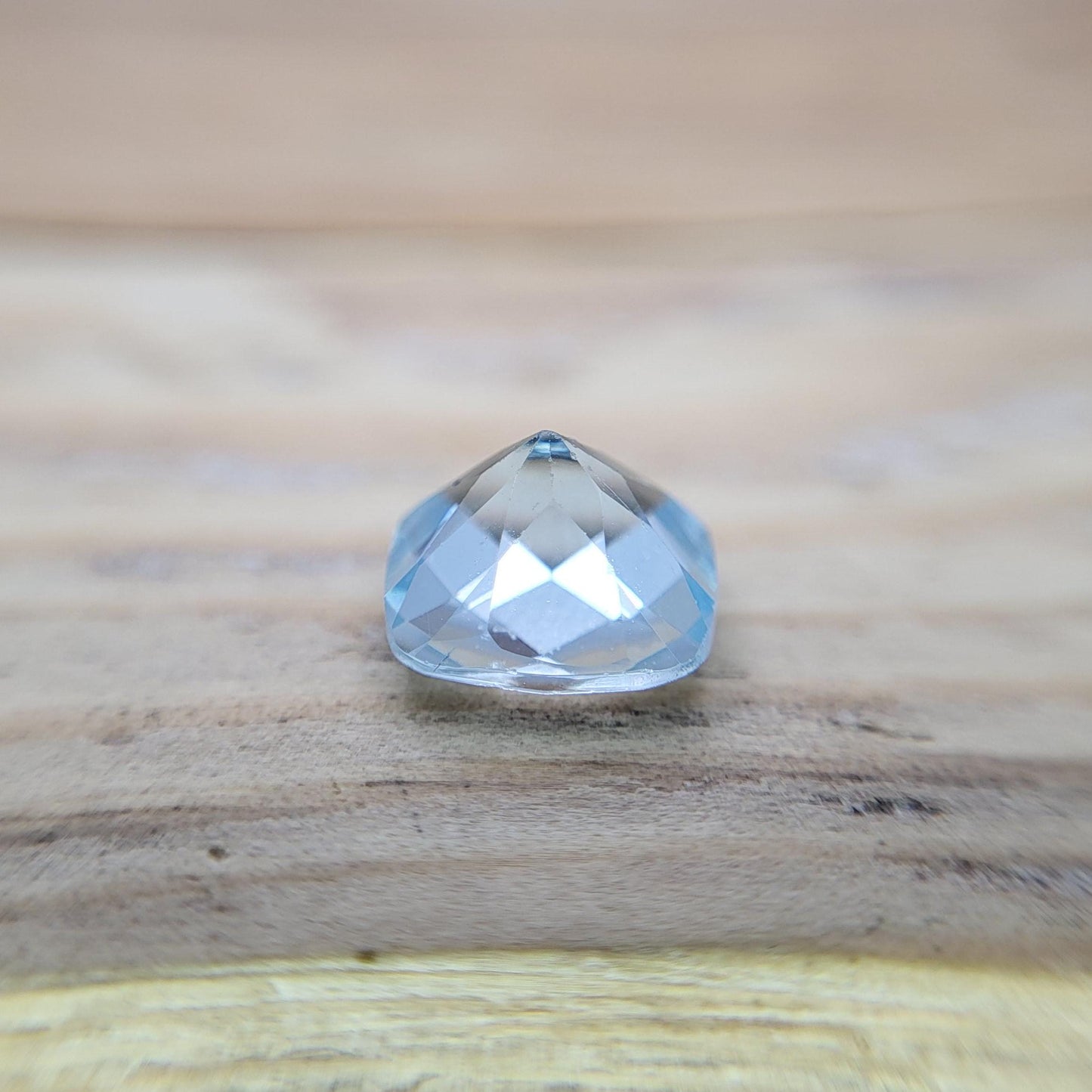 8mm Light Blue Aquamarine 2.05 carat Square Cushion Cut, Unmounted Faceted Loose Gemstone