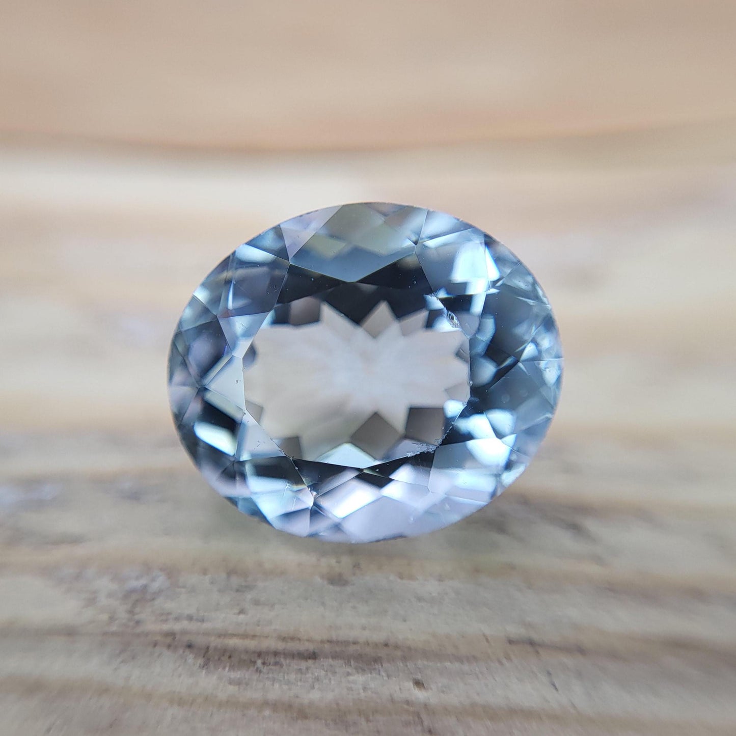 8.39 ct Very Light Blue Aquamarine, 14x12mm Oval Cut Faceted Loose Gemstone