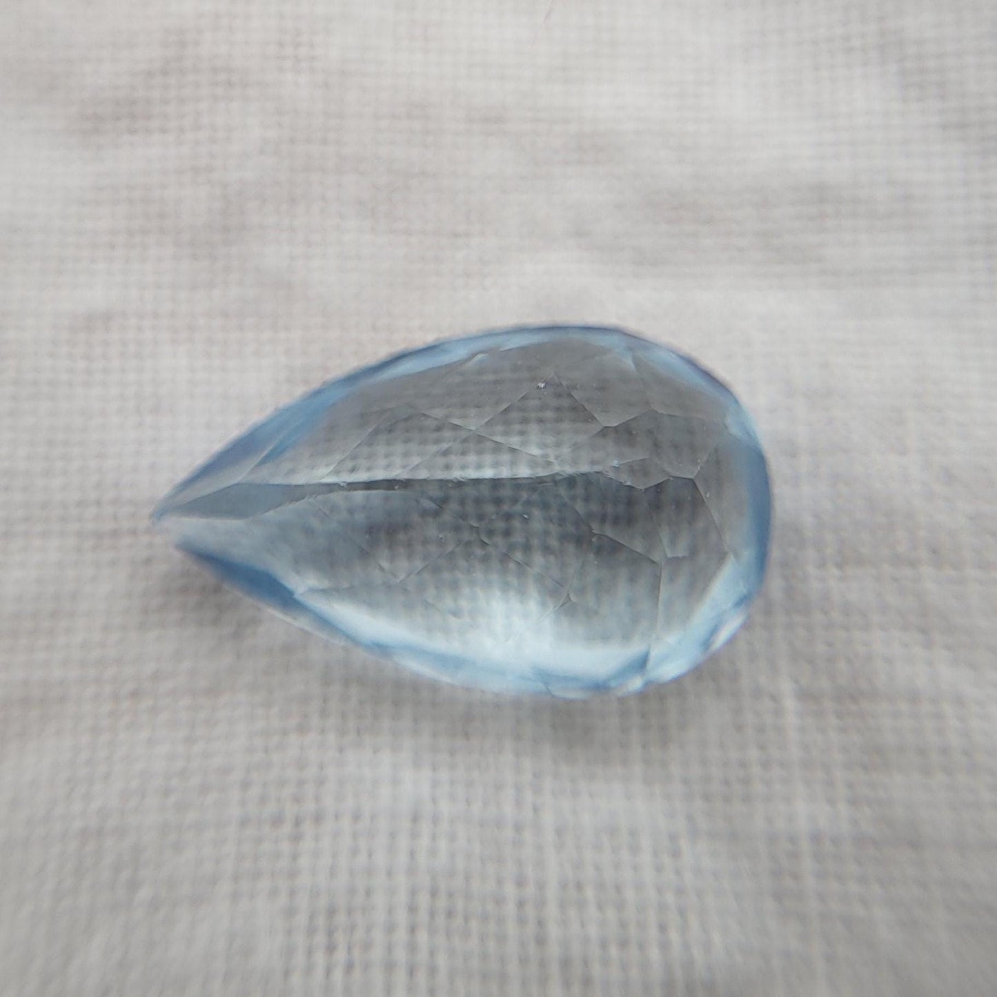 12x7mm Natural Aquamarine, 2.37 Carat, Light Blue Pear Cut Loose Faceted Gemstone