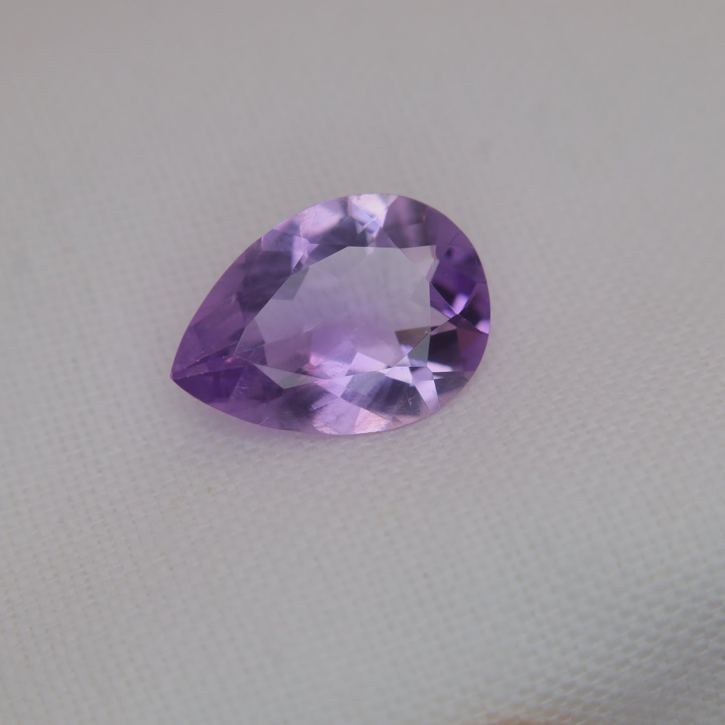 16.1x11.6mm Purple Amethyst 6 carat Pear Cut, Faceted Loose Gemstone