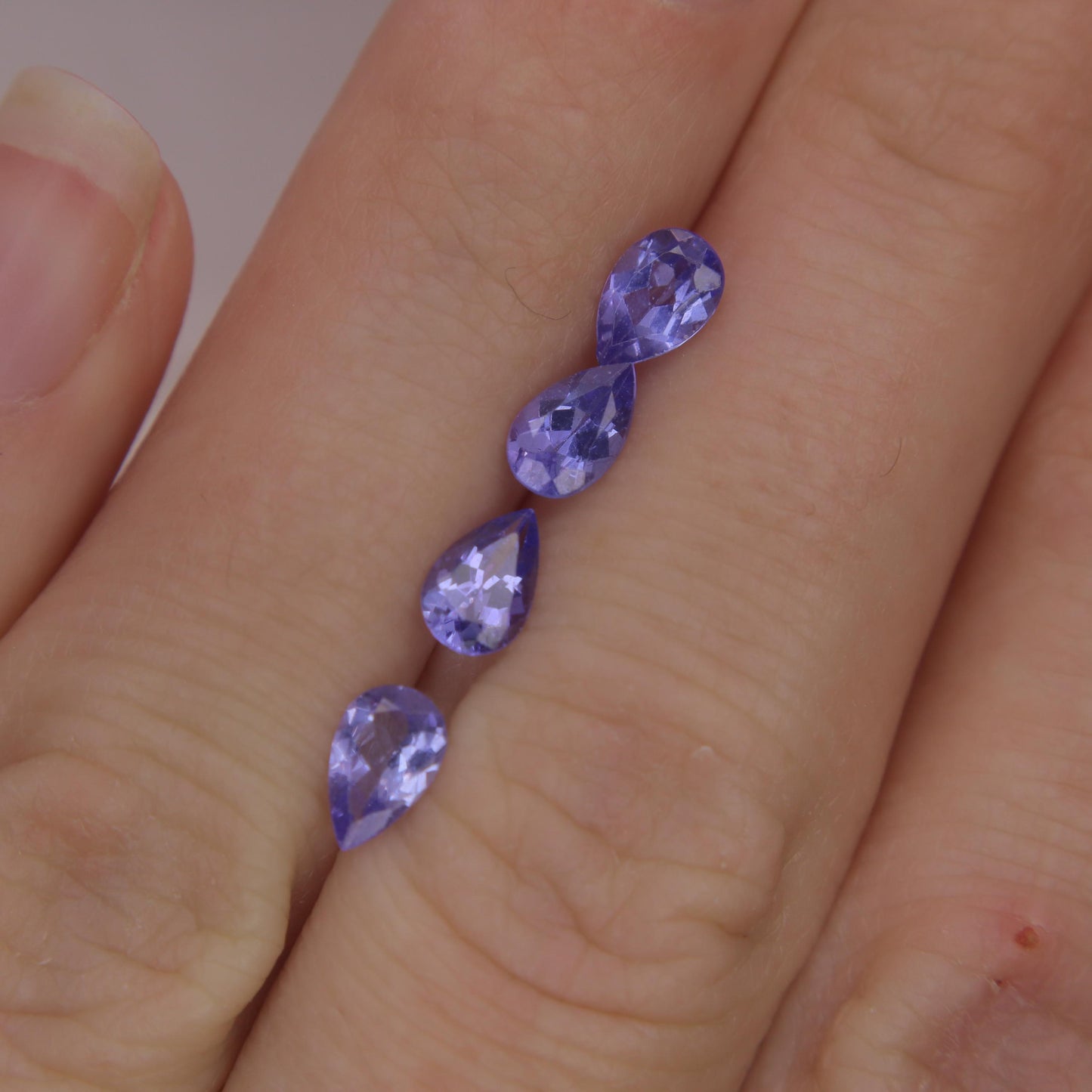 One 6x4mm Tanzanite Pear Cut, Faceted Loose Violet Gemstone, Natural Tanzanite, Zoisite