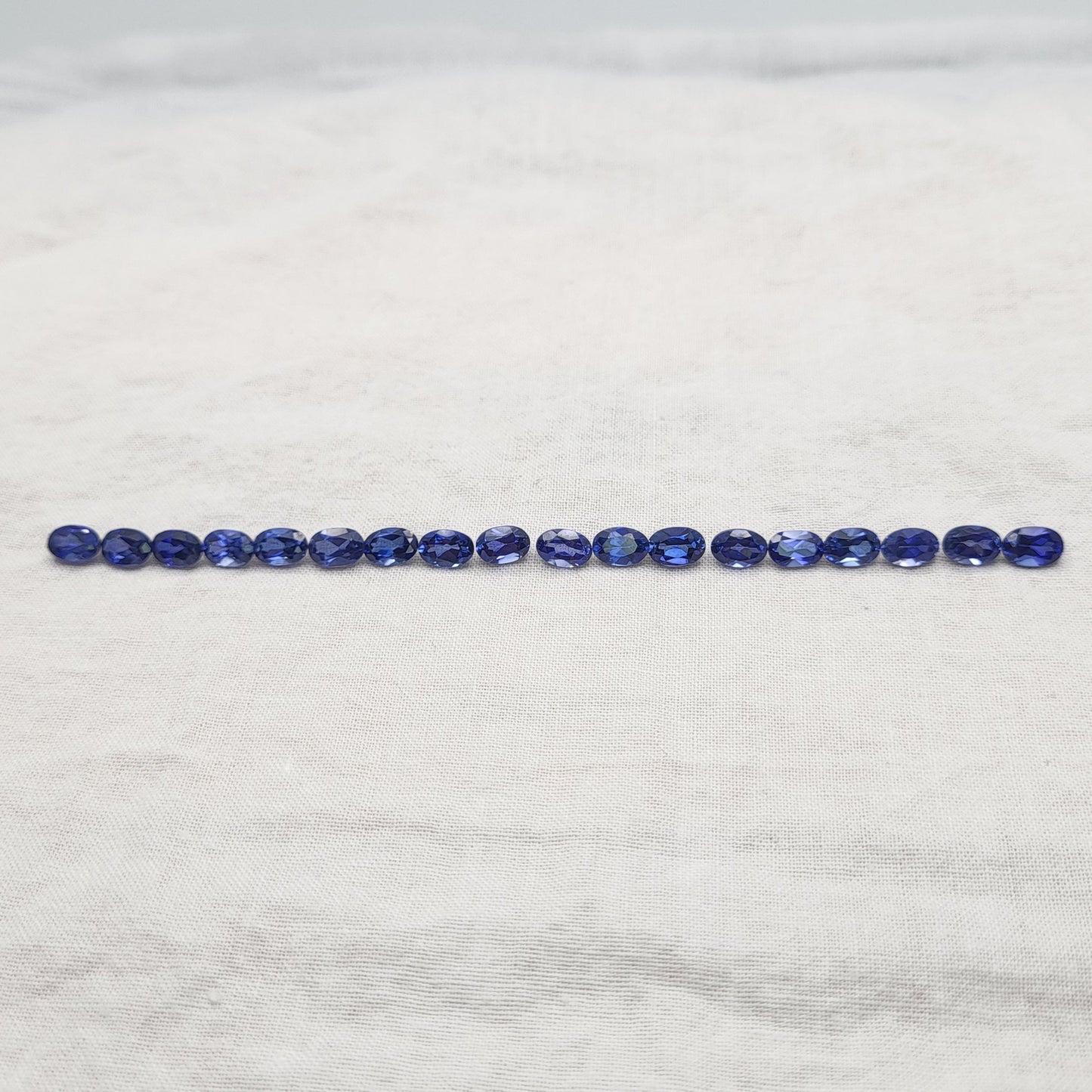 One- 6x4mm, Lab Blue Sapphire, Lab Sapphire