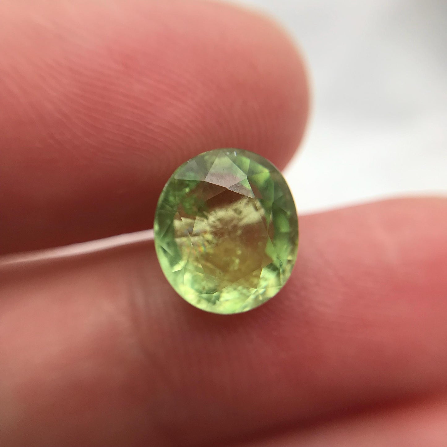 3.57 Carat Natural Green Tourmaline 10x9mm Oval Cut, Faceted Loose Gemstone