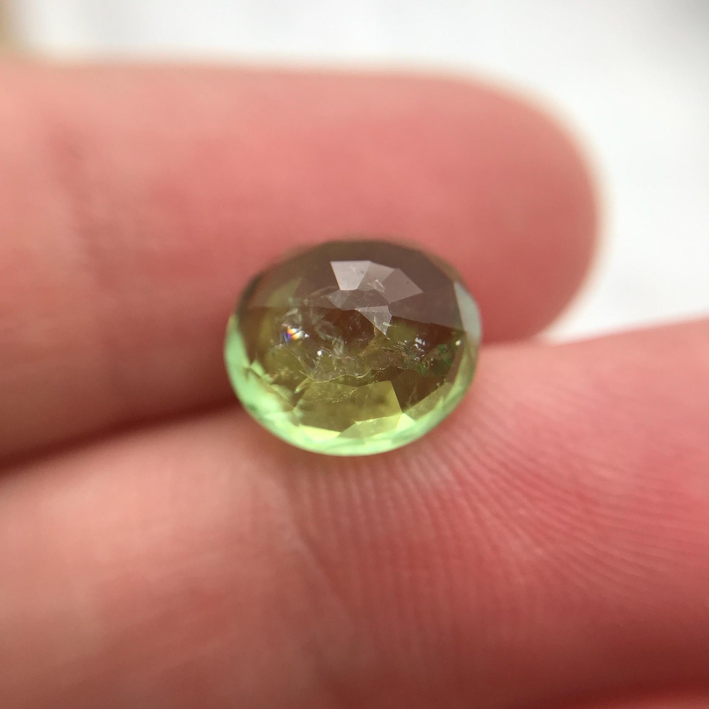 3.57 Carat Natural Green Tourmaline 10x9mm Oval Cut, Faceted Loose Gemstone