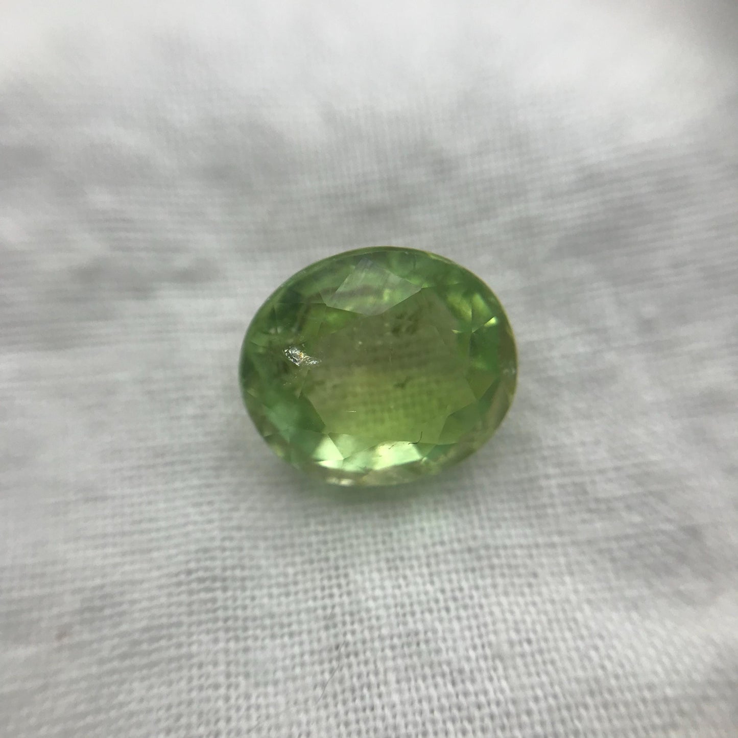 3.57 Carat Natural Green Tourmaline 10x9mm Oval Cut, Faceted Loose Gemstone