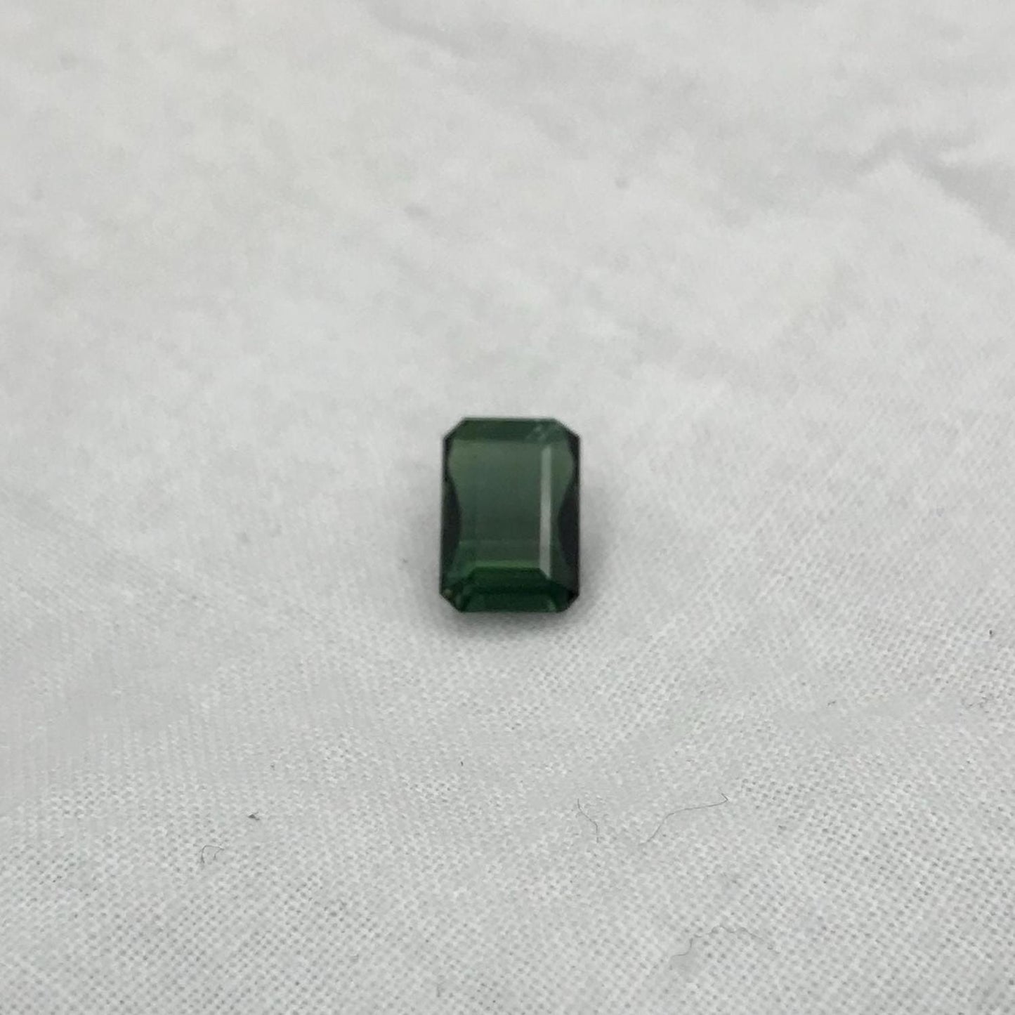 1.54 carat Natural Deep Green Tourmaline, 8.5x6mm Octagon Cut Faceted,