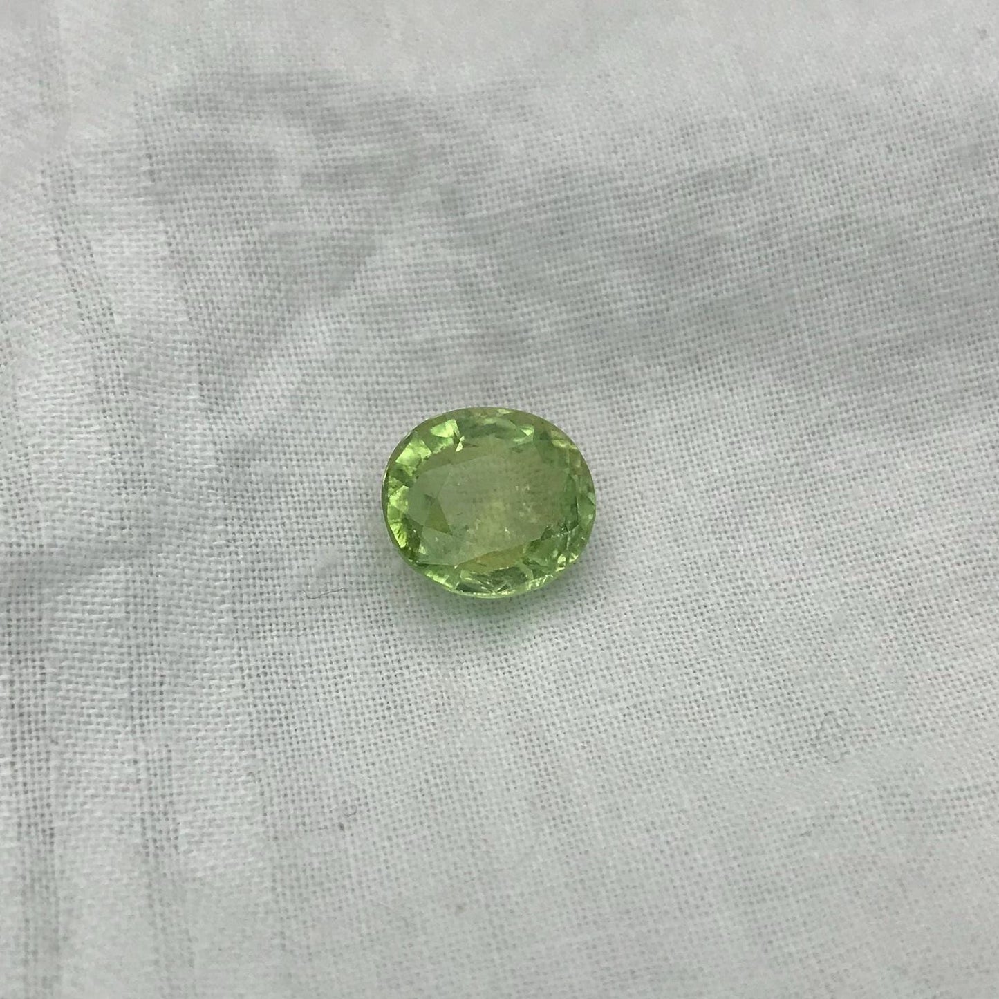 3.57 Carat Natural Green Tourmaline 10x9mm Oval Cut, Faceted Loose Gemstone