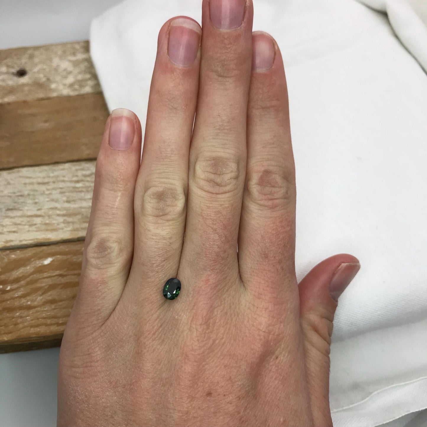 0.78 Ct Natural Greenish Blue Sapphire 6.5x4.8mm Oval Cut Heated