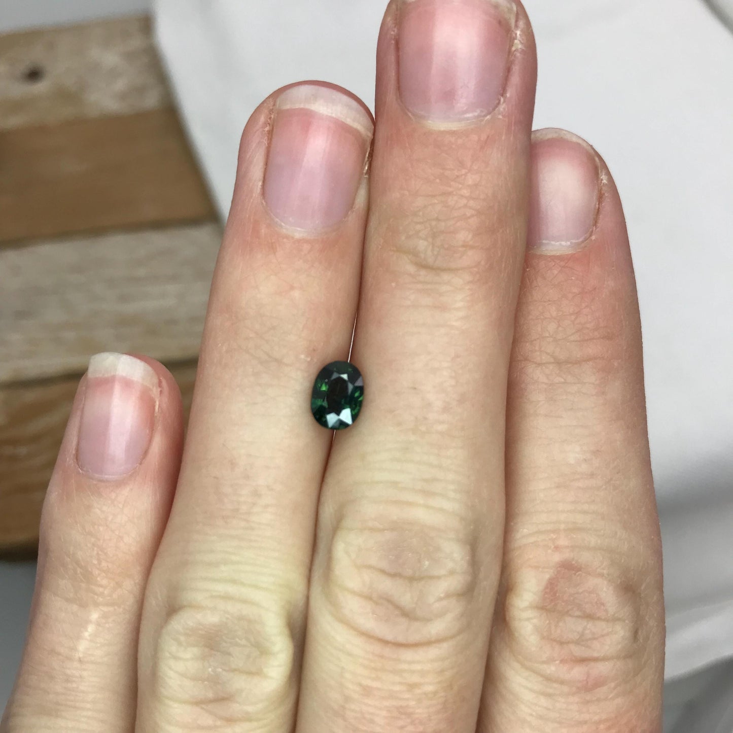 0.78 Ct Natural Greenish Blue Sapphire 6.5x4.8mm Oval Cut Heated