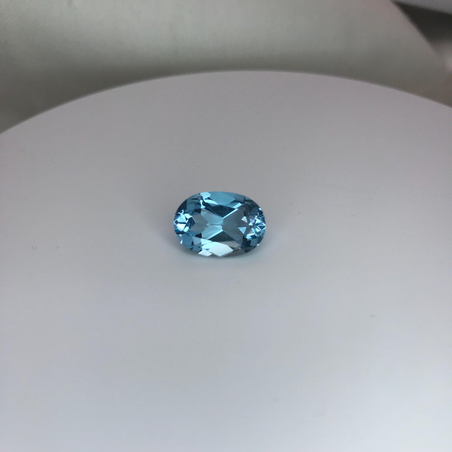 14x10mm Light Blue Topaz, 6.88 Ct Oval cut Faceted Discount Gemstone, Reclaimed/Recycled Imperfect Gem,