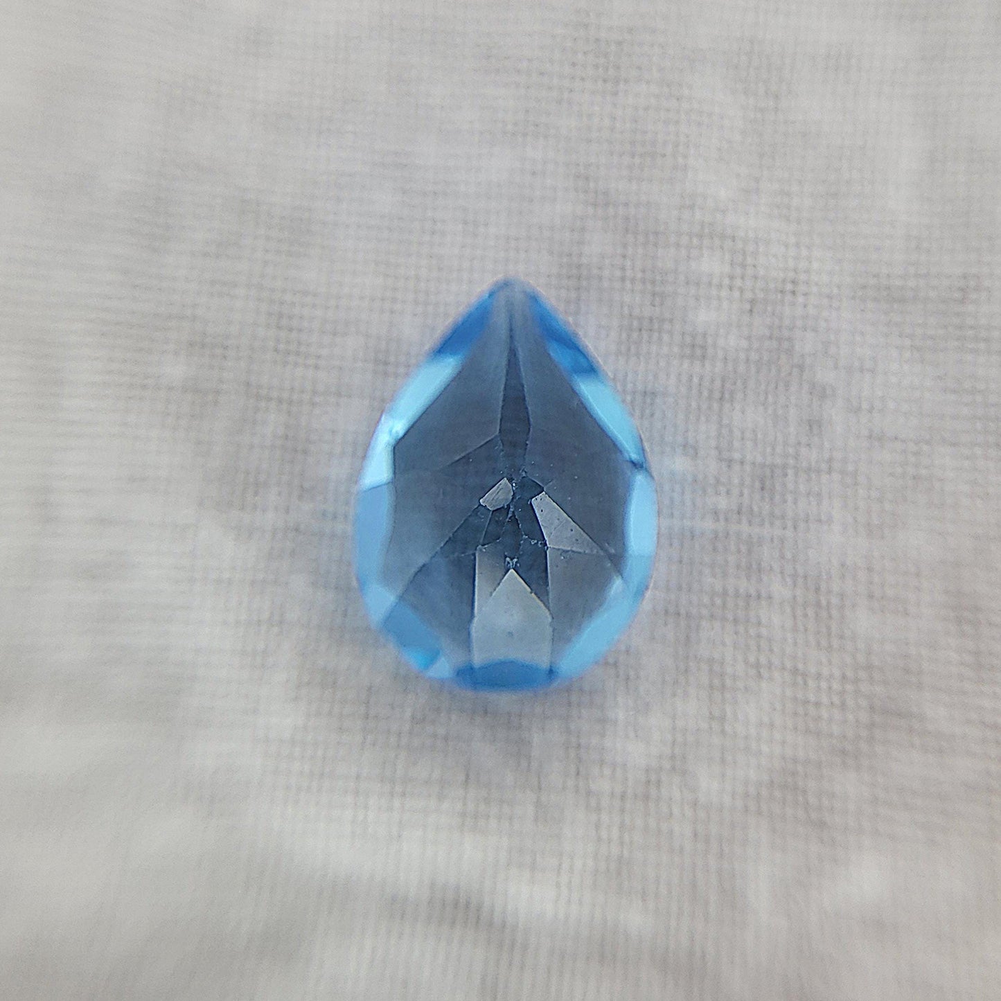 10.8x7.8mm Blue Topaz Pear Cut, 2.79 carat Loose Faceted Gem, Natural Topaz