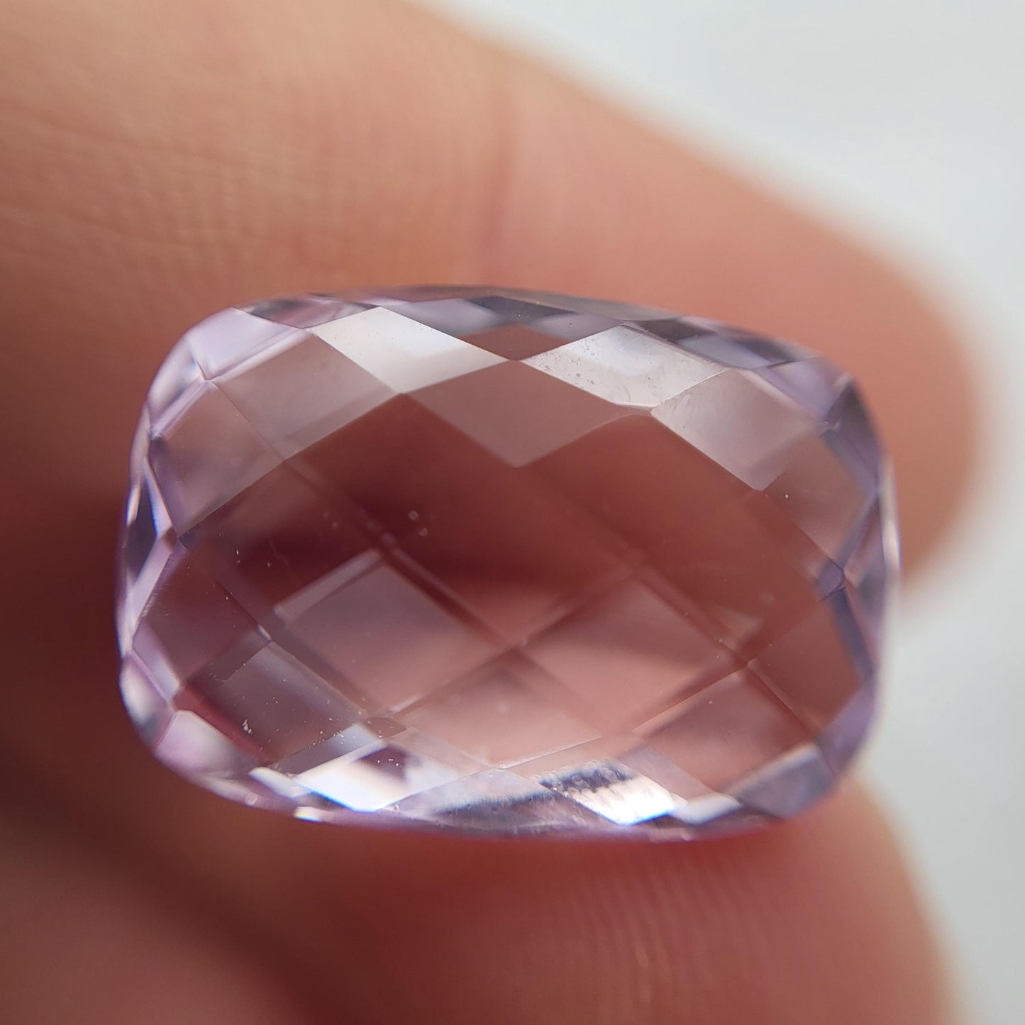 18x13mm Light Purple Amethyst, 12.14 Carat Cushion Cut Gemstone