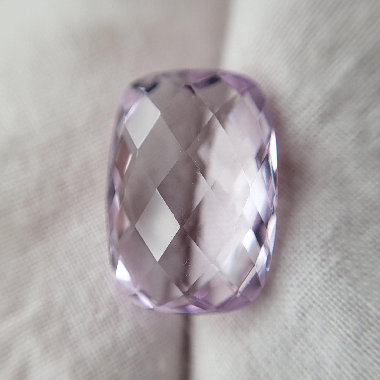 18x13mm Light Purple Amethyst, 12.14 Carat Cushion Cut Gemstone