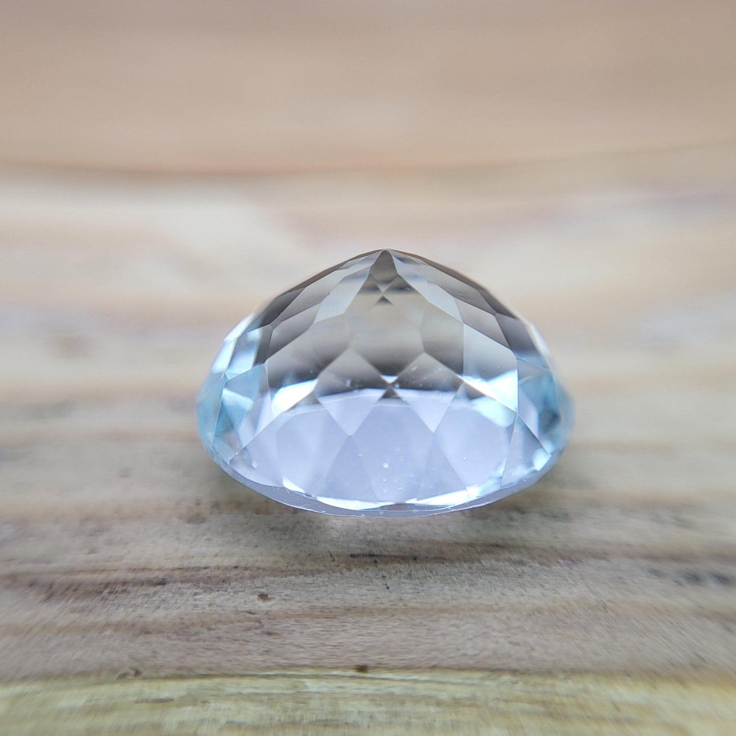 8.39 ct Very Light Blue Aquamarine, 14x12mm Oval Cut Faceted Loose Gemstone