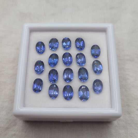 One- 6x4mm, Lab Blue Sapphire, Lab Sapphire