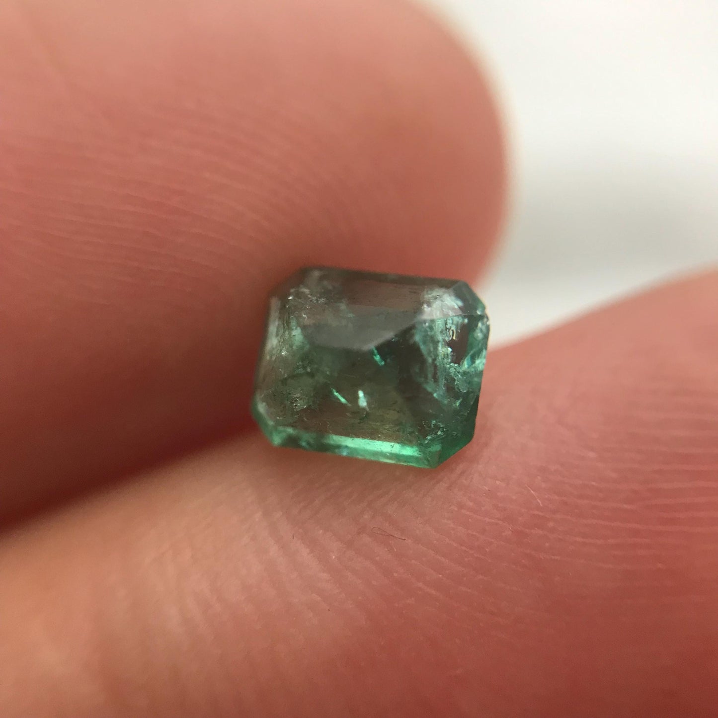 1.02 Carat Natural Emerald 6.5x5.3 Emerald Cut Faceted Loose Gem