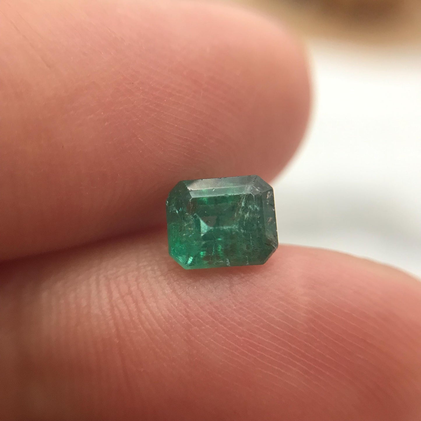 1.02 Carat Natural Emerald 6.5x5.3 Emerald Cut Faceted Loose Gem