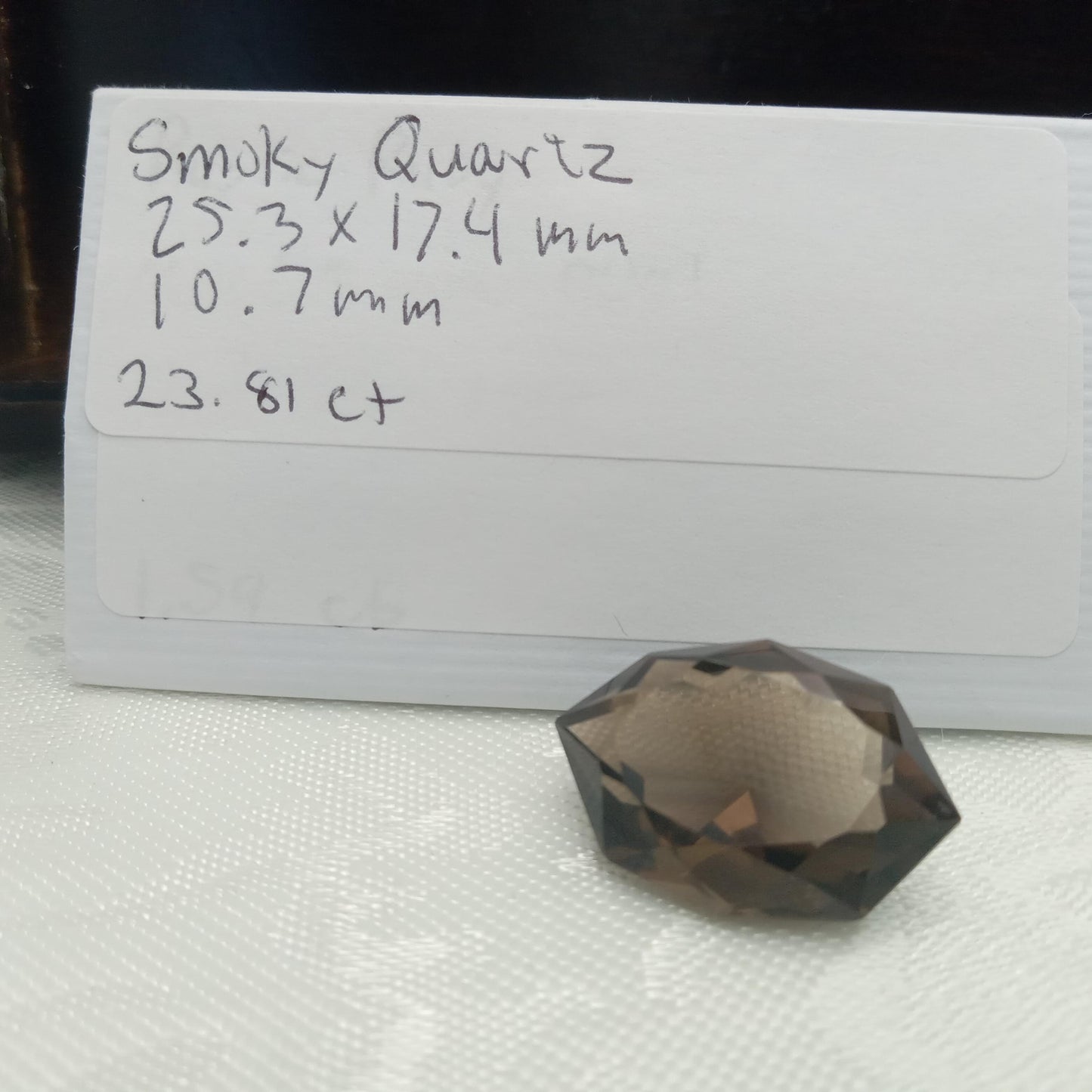 23.81 carat Natural Smoky Quartz, 25.3x17.4mm Fancy Cut Loose Stone Gemstone Brown Gem 25x17mm