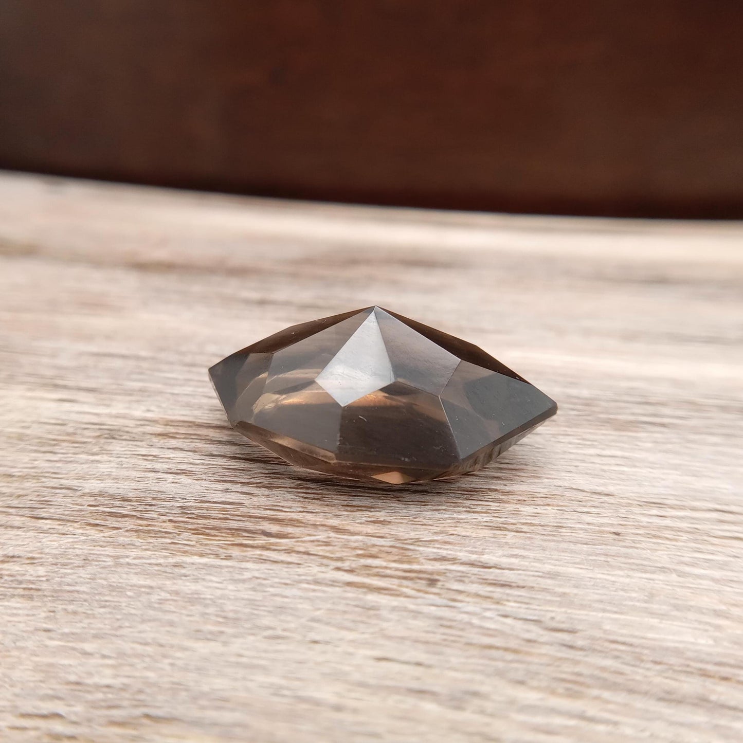 23.81 carat Natural Smoky Quartz, 25.3x17.4mm Fancy Cut Loose Stone Gemstone Brown Gem 25x17mm