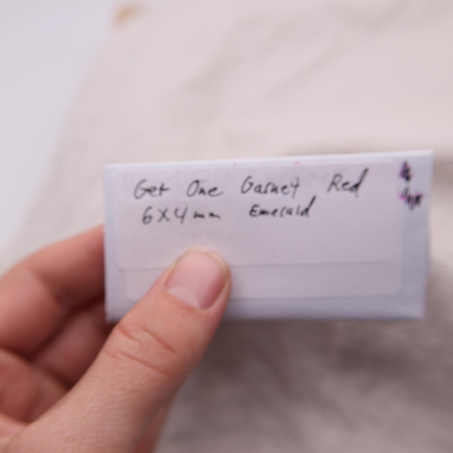 One 6x4mm Red Garnet Emerald Cut, Faceted Loose Gemstone