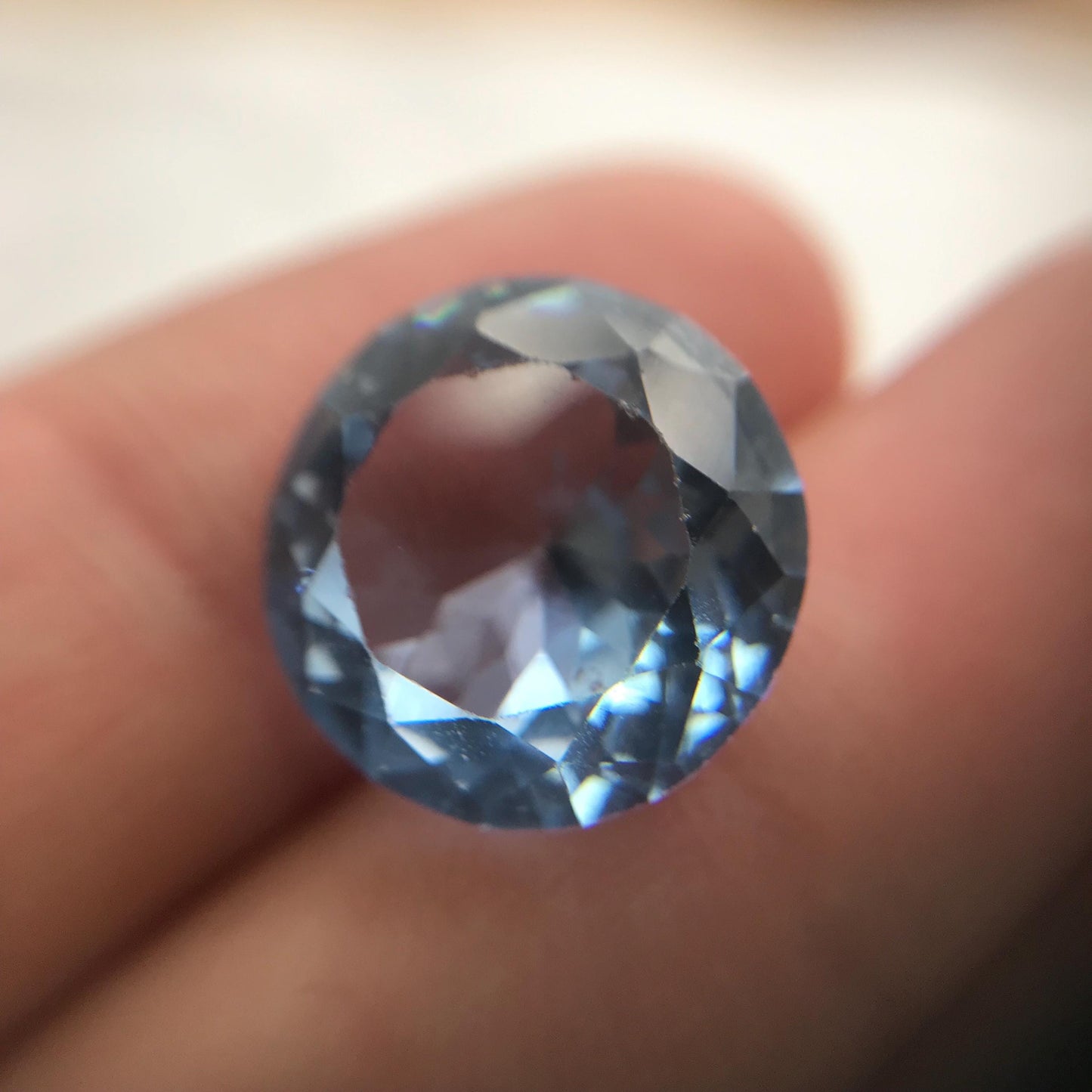 10 Carat Lab Created Blue Spinel 13.5mm Round