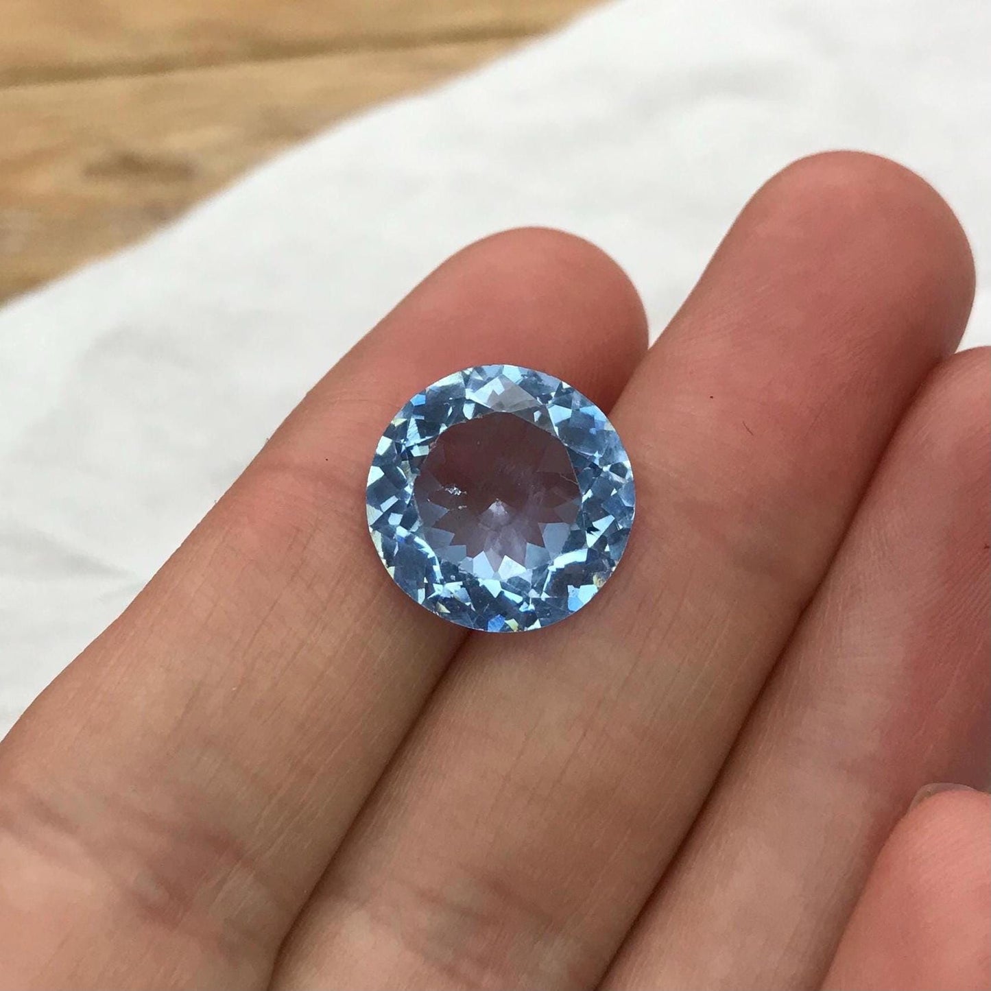 10 Carat Lab Created Blue Spinel 13.5mm Round