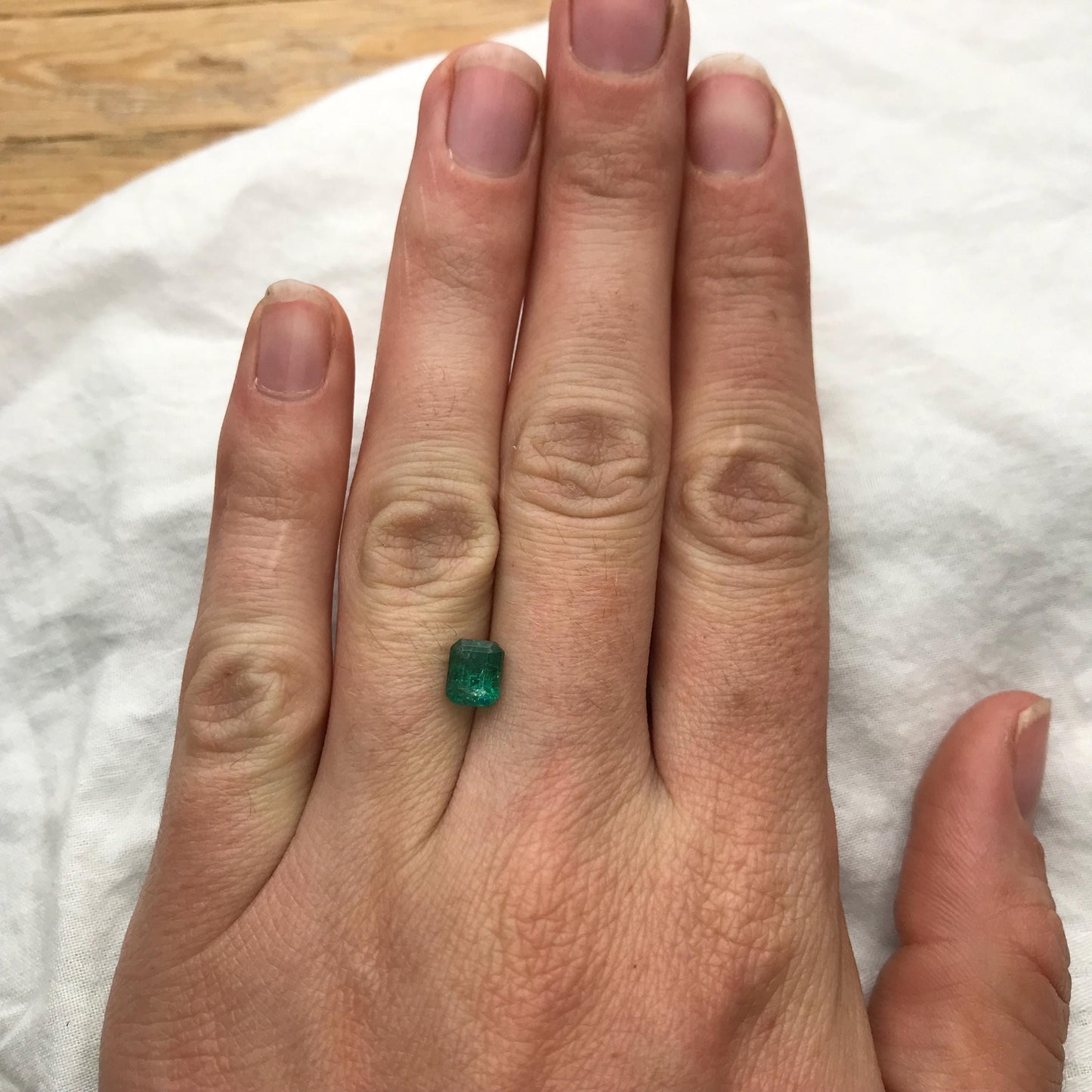 1.02 Carat Natural Emerald 6.5x5.3 Emerald Cut Faceted Loose Gem